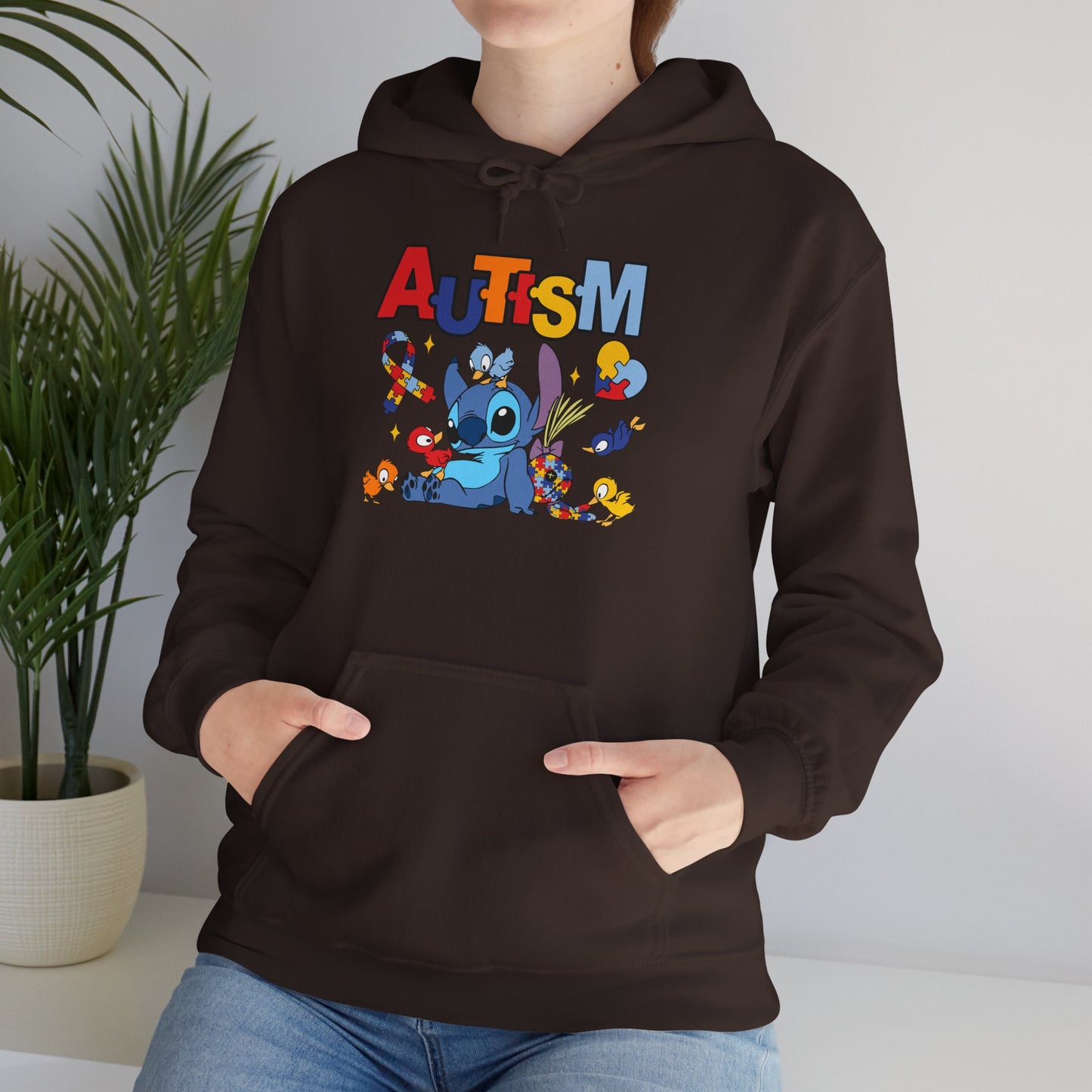 Autism Awareness Hoodie — Colorful Puzzle Heart Support Design