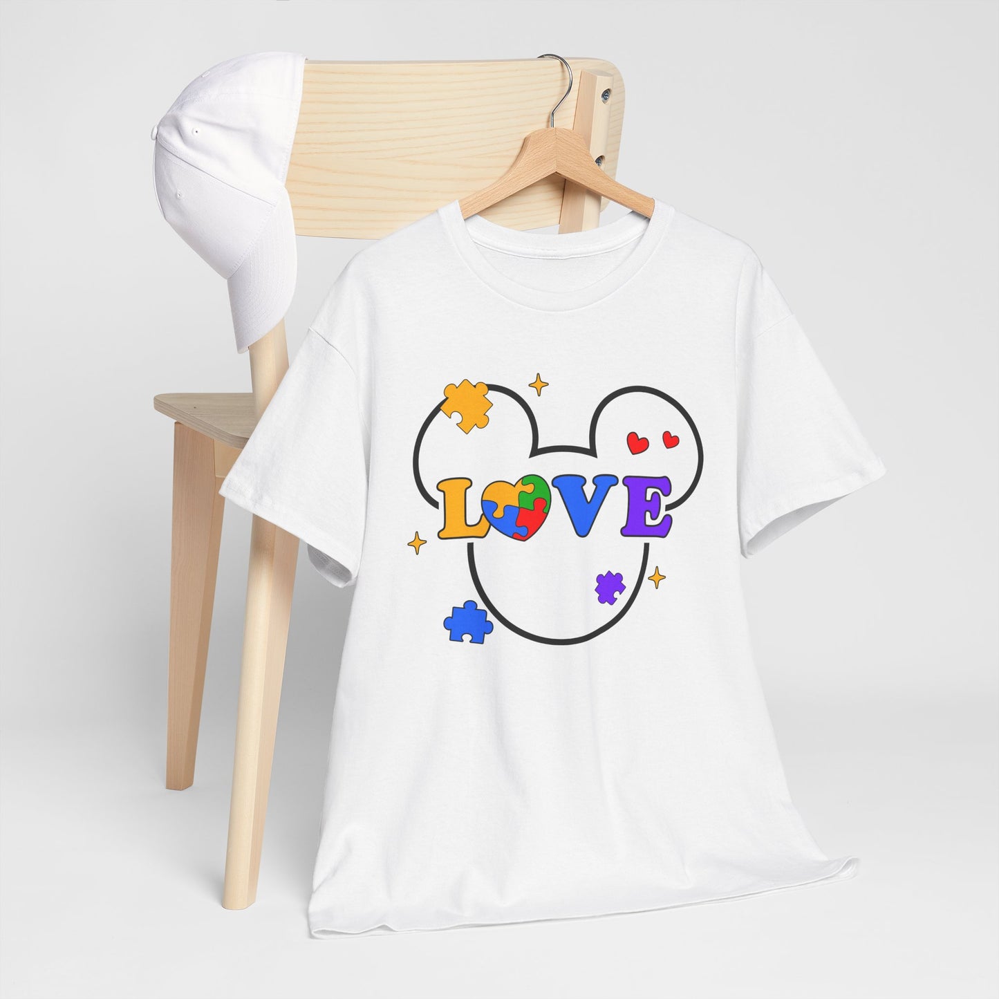Love Puzzle T‑Shirt — Autism Awareness Heart Tee