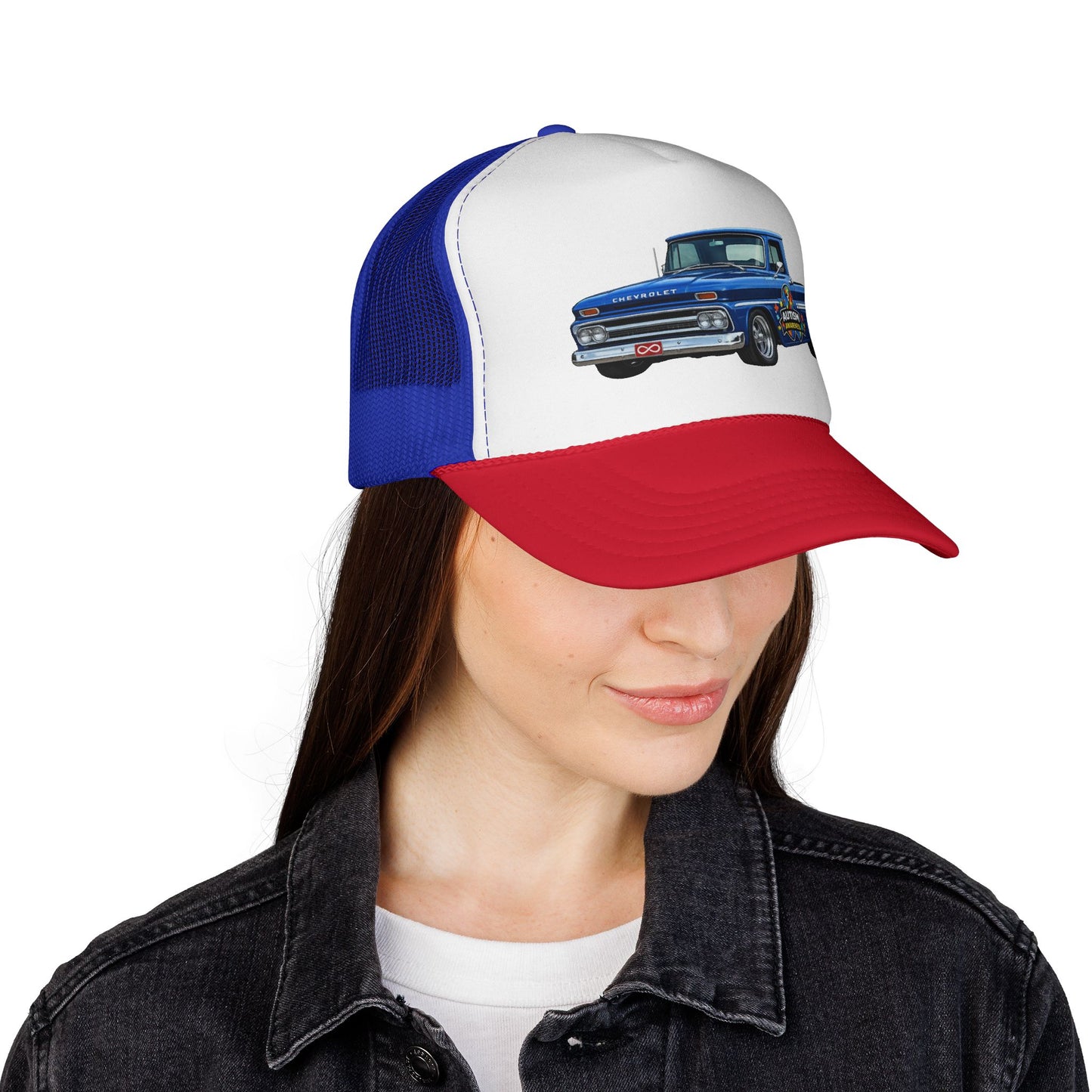 Tim’s Truck- Vintage Blue Pickup Trucker Cap — Classic Retro Truck Mesh Hat
