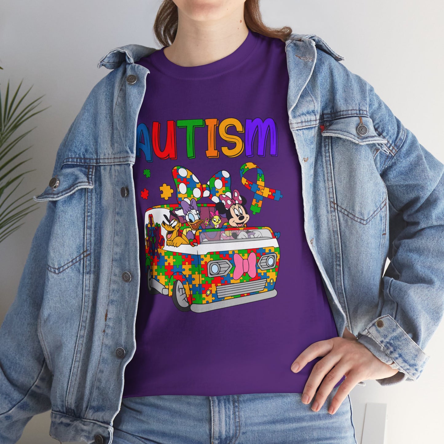 Autism Awareness Puzzle Van T-Shirt — Colorful Support Tee