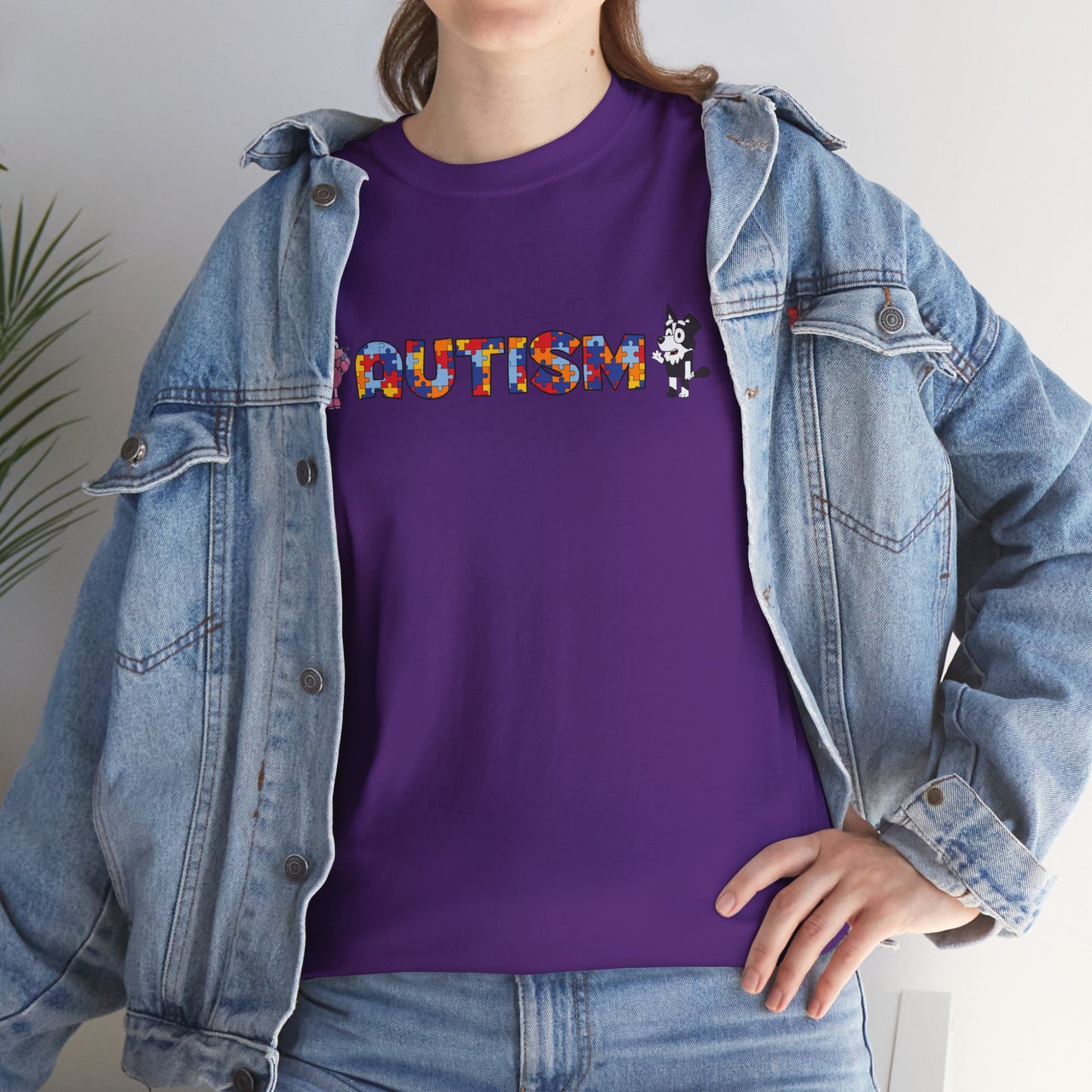 Autism Awareness Puzzle-Pattern T-Shirt