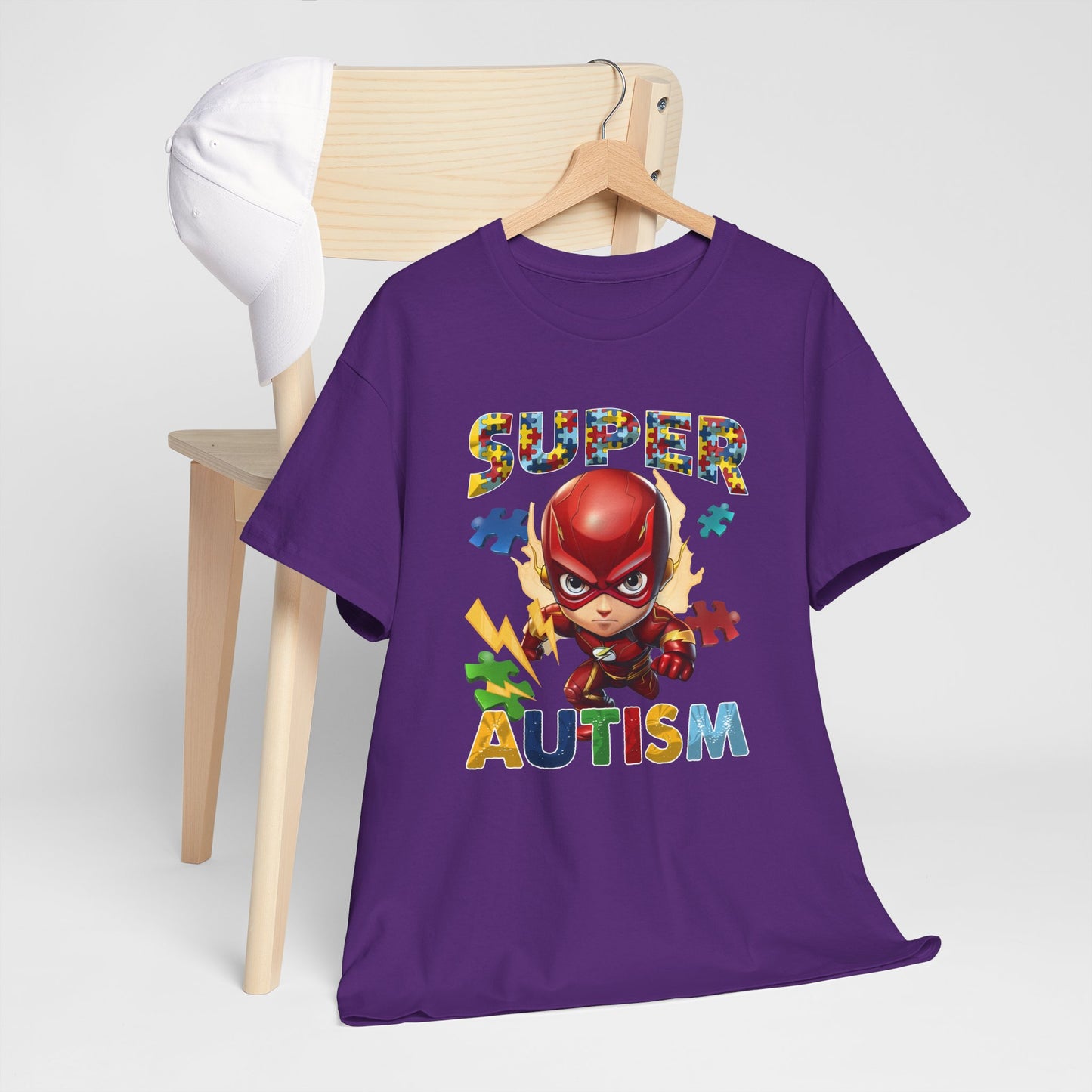 Autism Superhero T-Shirt — "Super Autism" Puzzle Piece Kids Tee