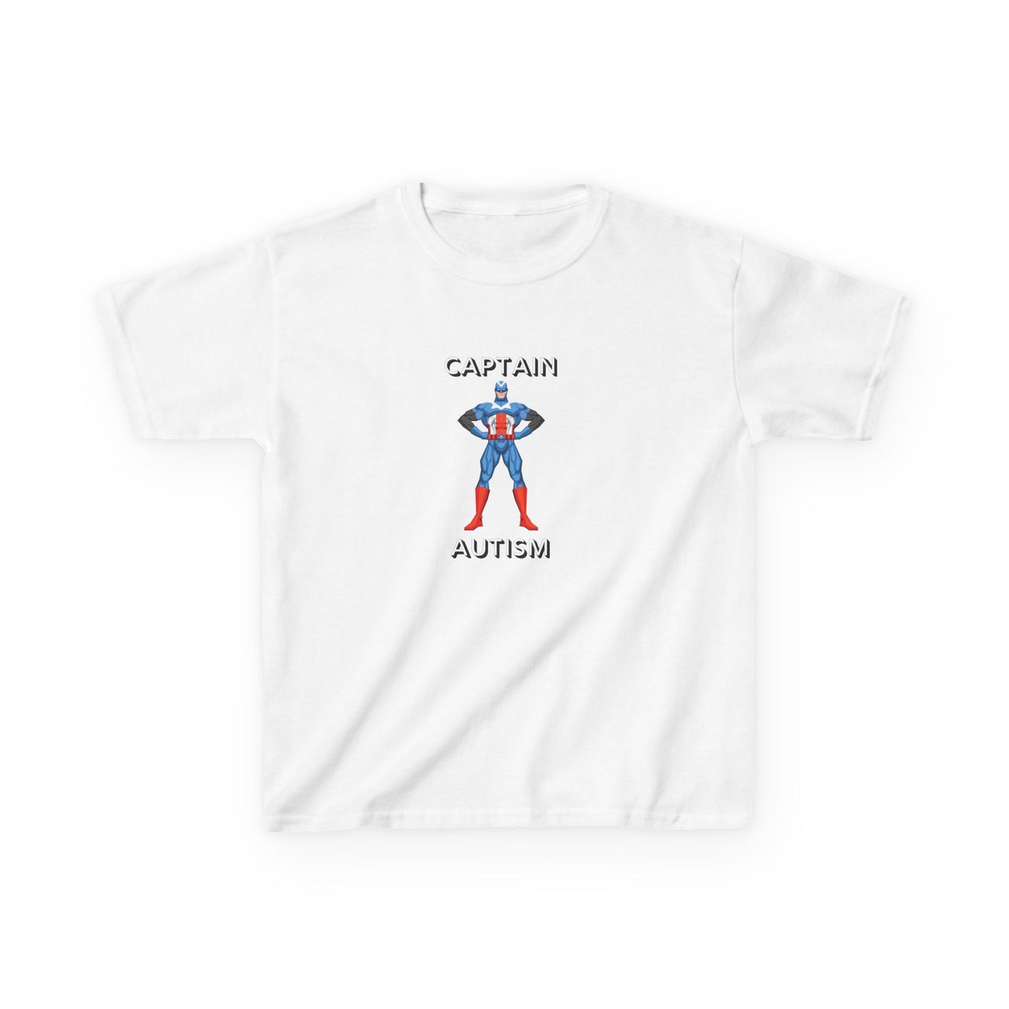 Kids Captain Autism Tee - Heavy Cotton T-Shirt for Awareness and Support