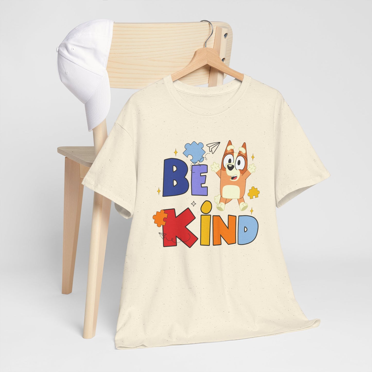 Be Kind Kids T-Shirt — Cute Cartoon Dog Positive Message Tee