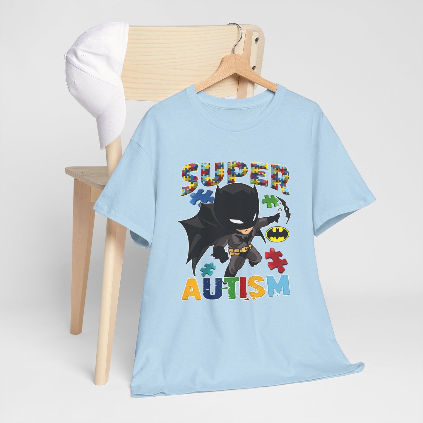 Super Autism T-Shirt — Kids' Puzzle-Heart Hero Tee for Autism Awareness