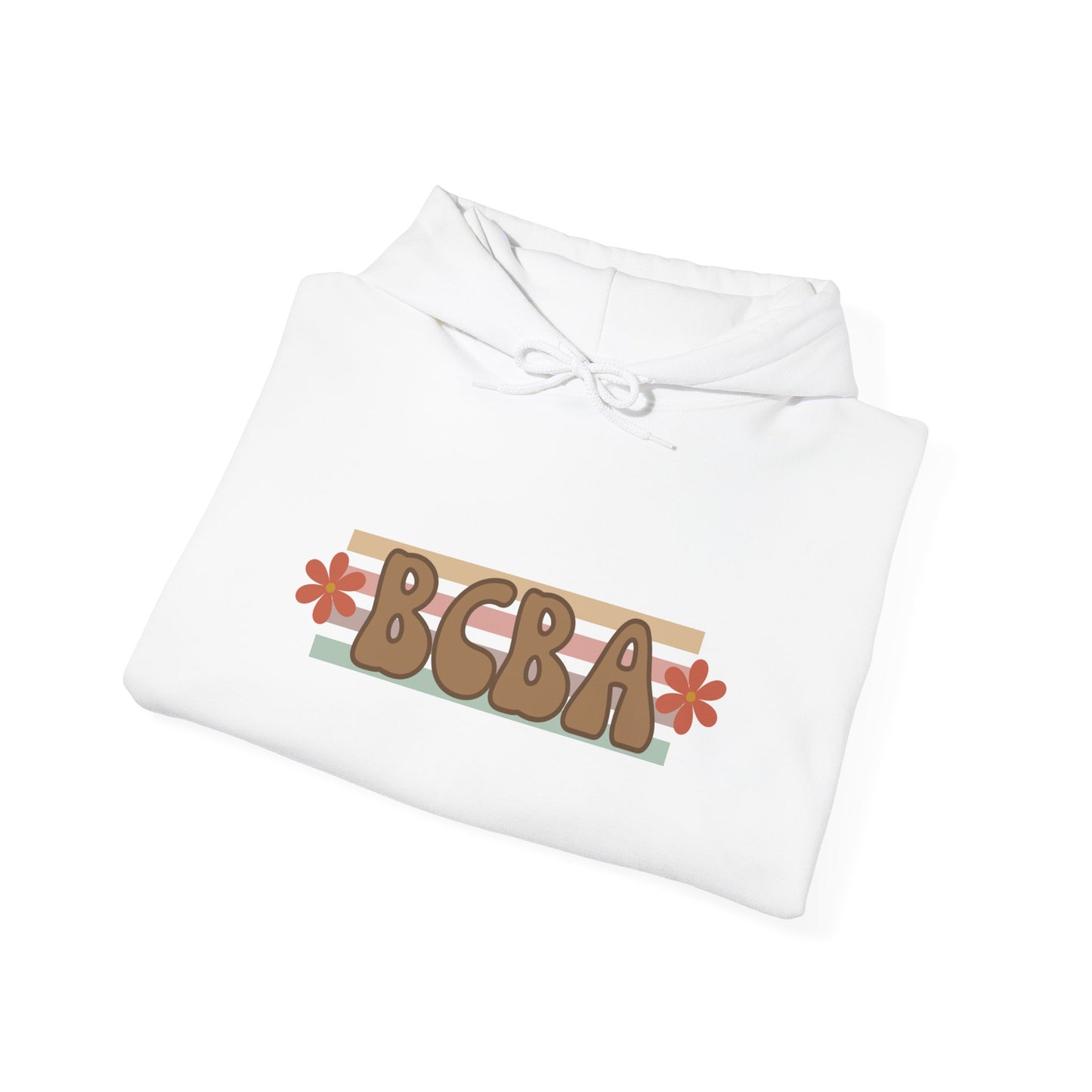 BCBA Retro Block Logo Hoodie — Behavioral Therapist Gift