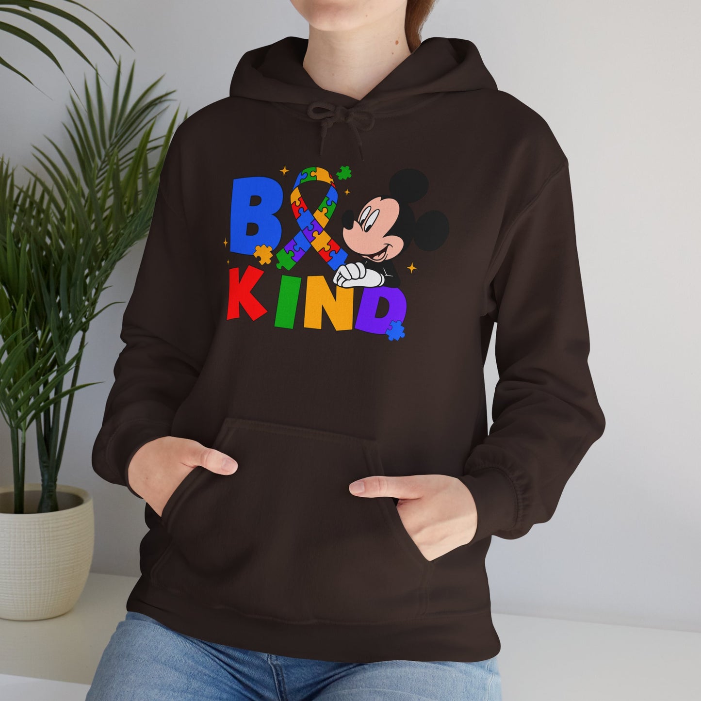 Be Kind Hoodie — Rainbow Ribbon Mickey Mouse Anti-Bullying Sweatshirt