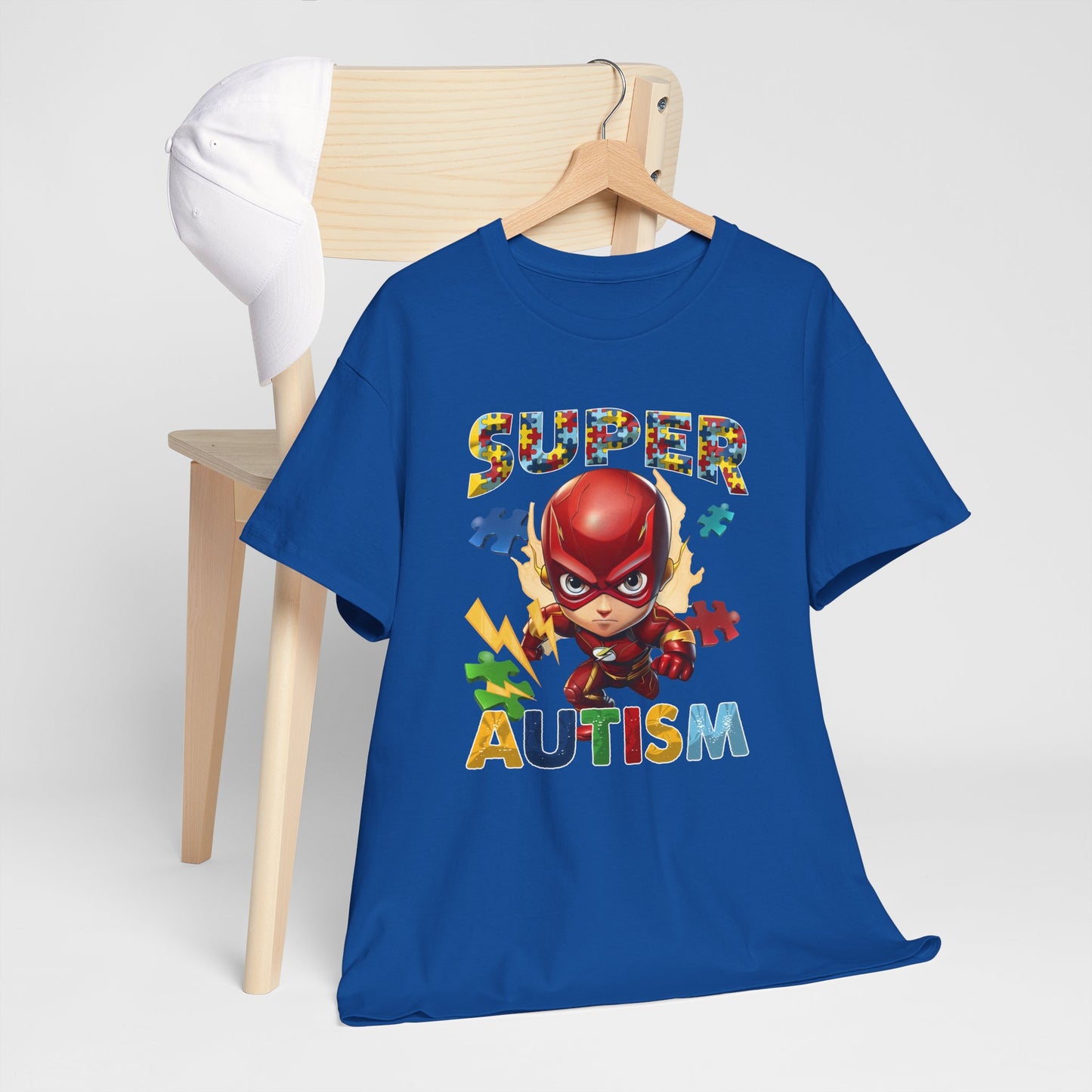 Autism Superhero T-Shirt — "Super Autism" Puzzle Piece Kids Tee