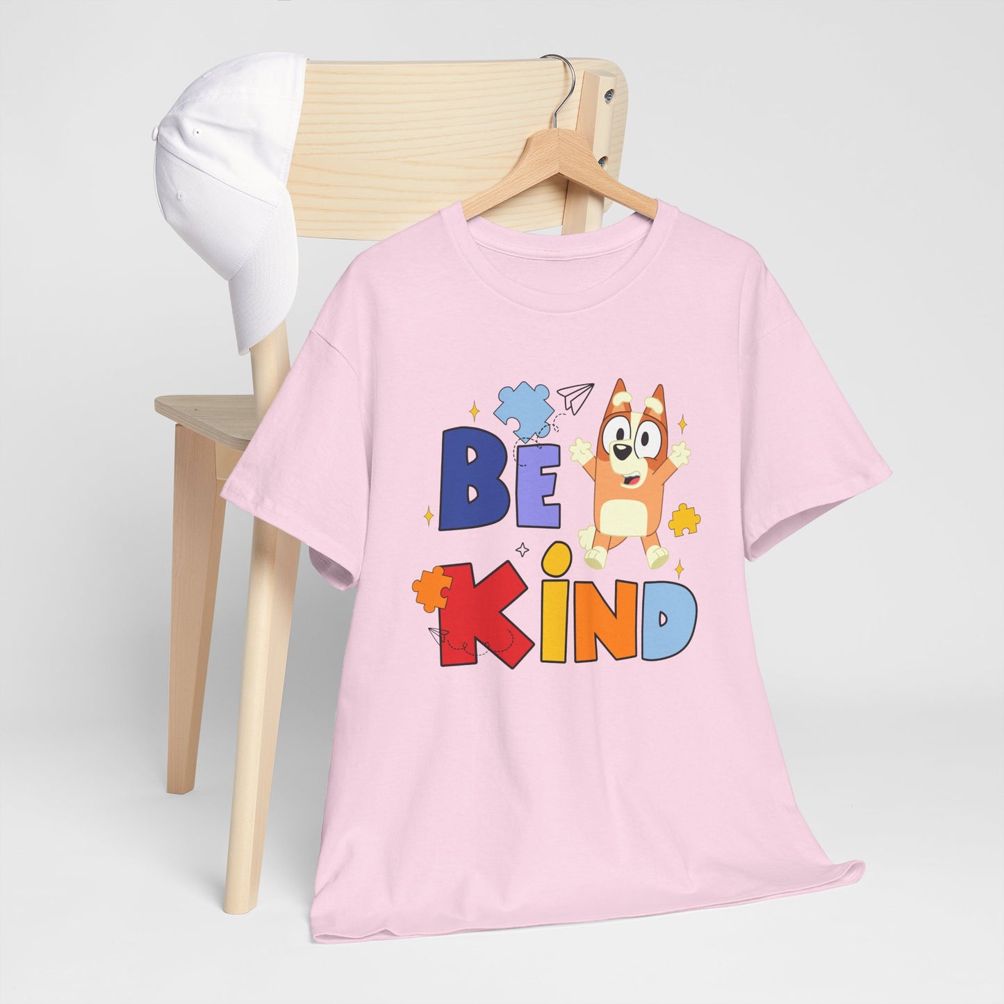 Be Kind Kids T-Shirt — Cute Cartoon Dog Positive Message Tee