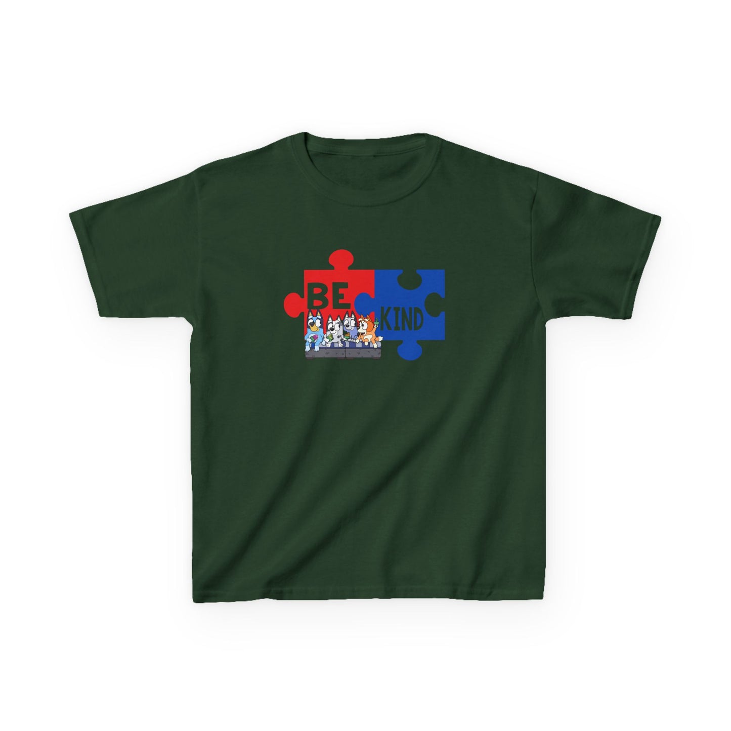 Kids T-Shirt — 'Be Kind' Puzzle Piece Autism Awareness Tee