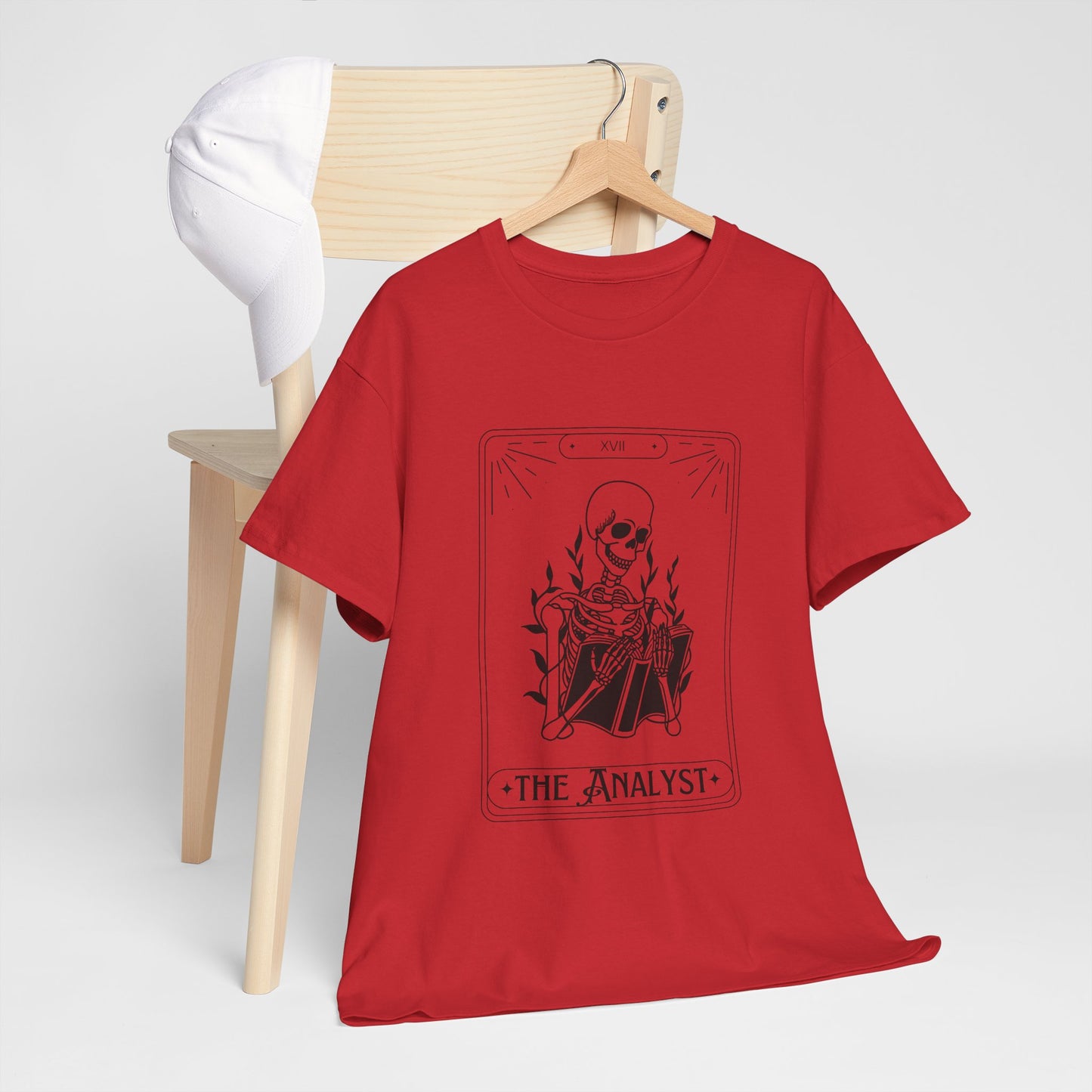 The Analyst Unisex Heavy Cotton Tee - Casual Skeleton Graphic T-Shirt