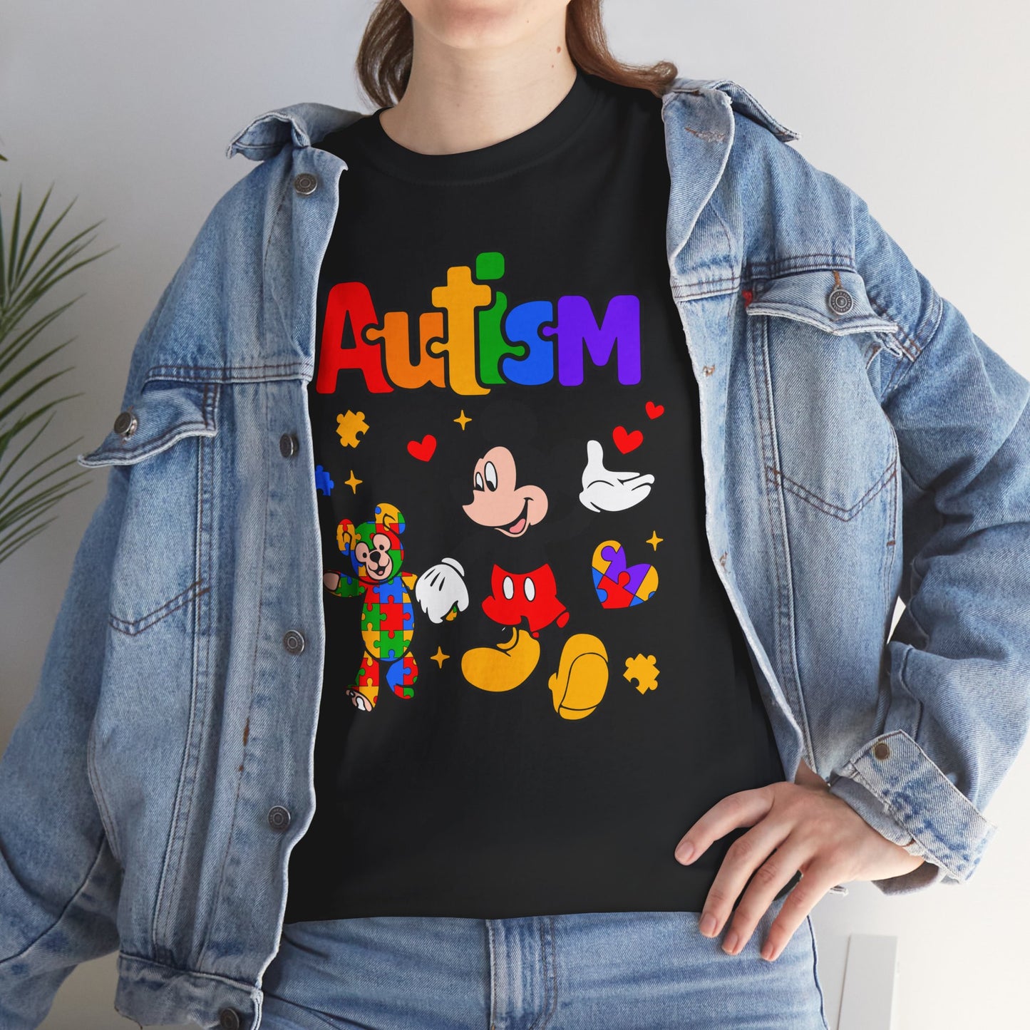 Autism Awareness T-Shirt — Colorful Puzzle Heart Design