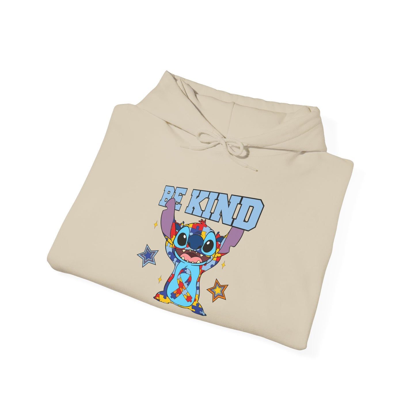 Be Kind Stitch Hoodie — Cute Cartoon Alien Graphic Sweatshirt