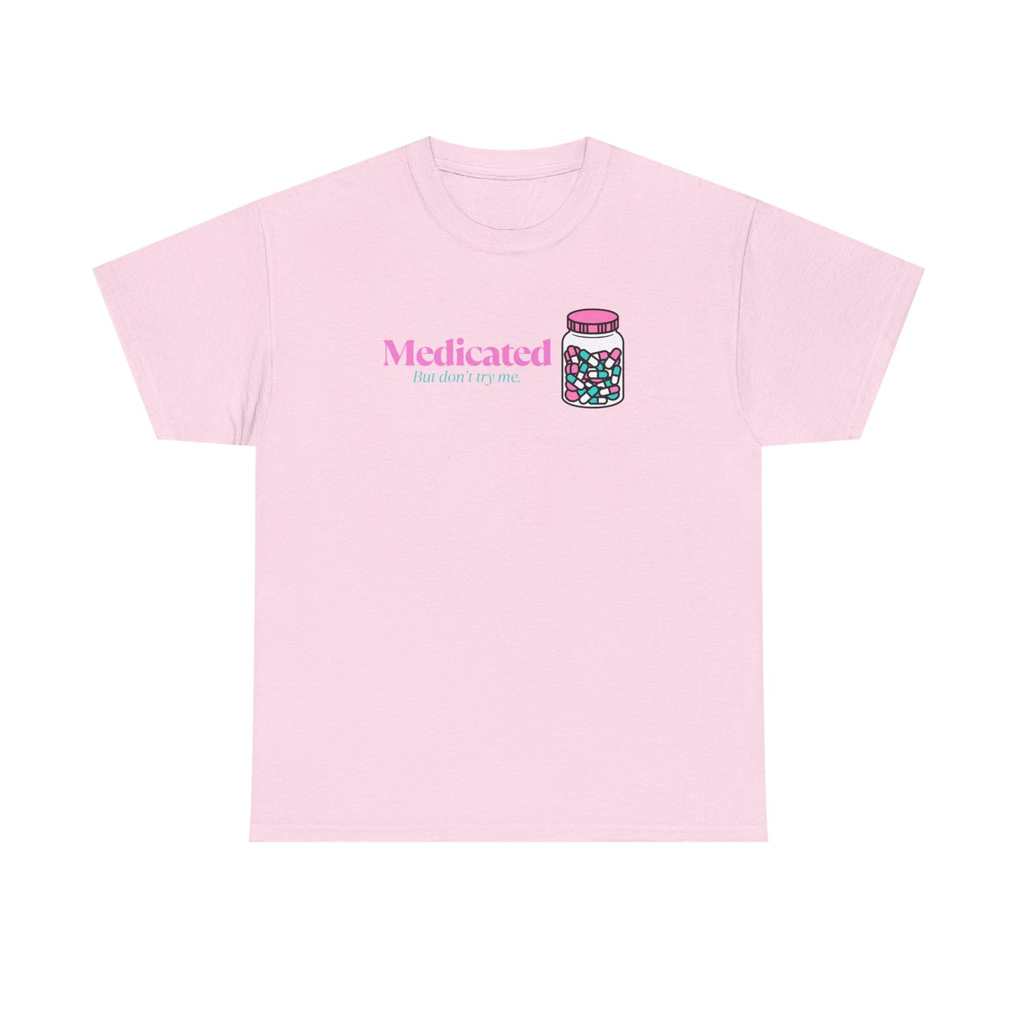 Medicated Unisex Heavy Cotton Tee - Fun and Playful Shirt for Relaxation