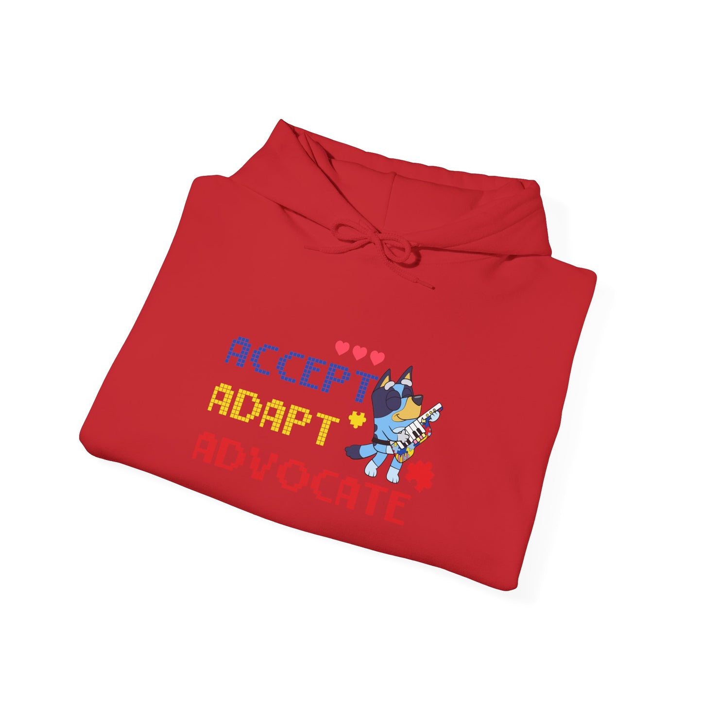 Adopt Advocate Hoodie — "Accept Adapt Advocate" Rescue Dog Paw Print Sweatshirt