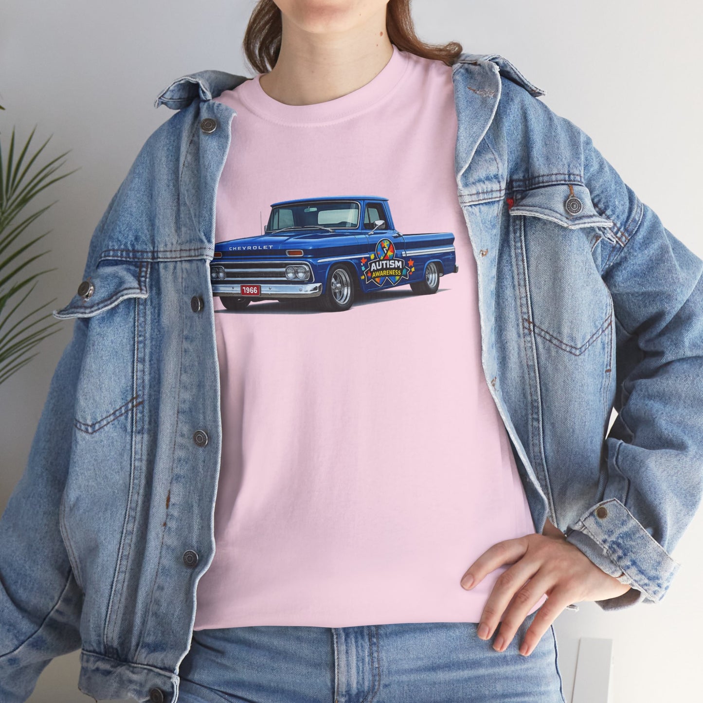 Classic Blue Pickup Truck T‑Shirt — Vintage Chevy C10 Graphic Tee