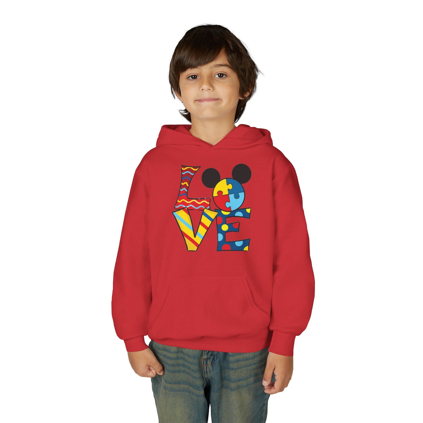 Colorful Puzzle Love Youth Hoodie