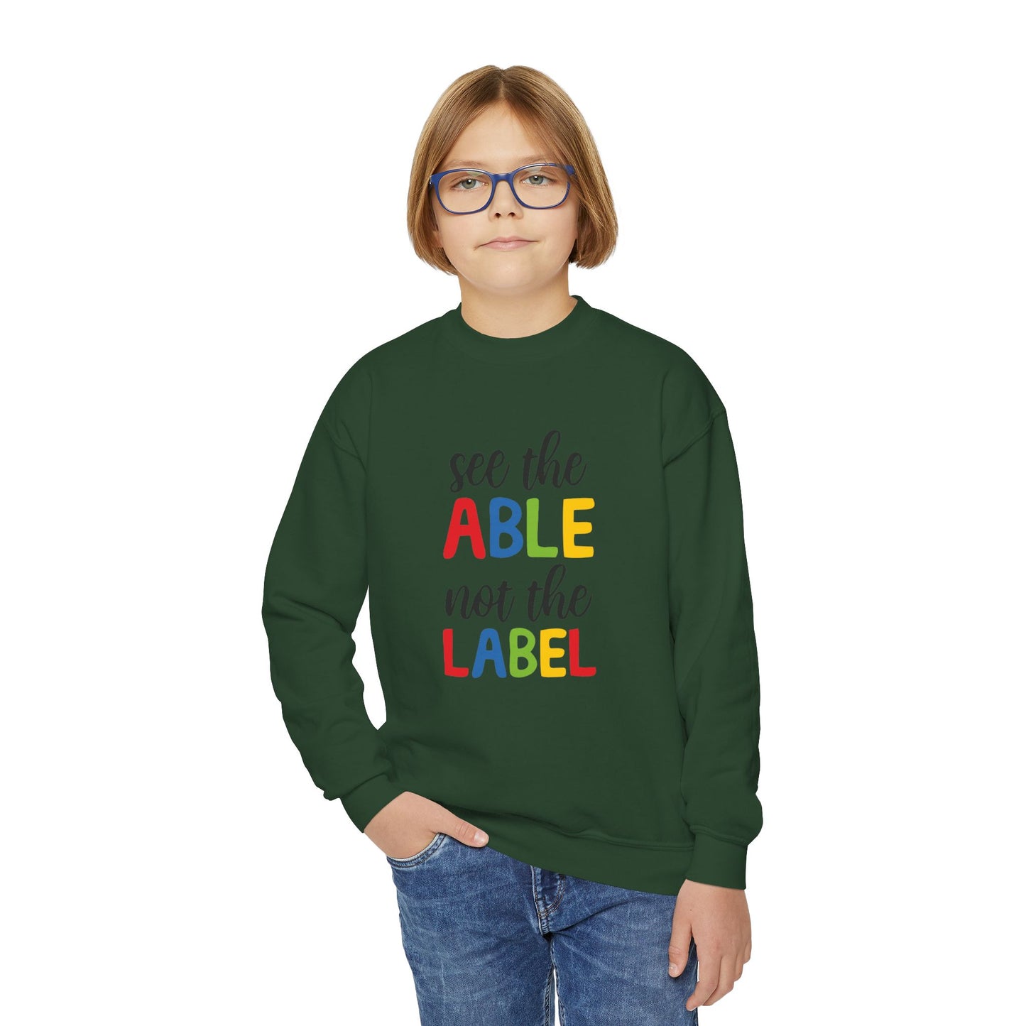 See the Able Not the Label Youth Crewneck Sweatshirt