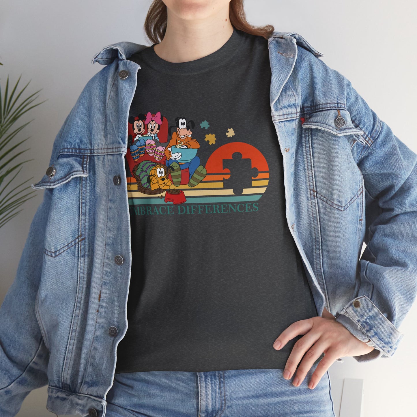 Embrace Differences Tee — Inclusive Retro Pride Graphic T-Shirt