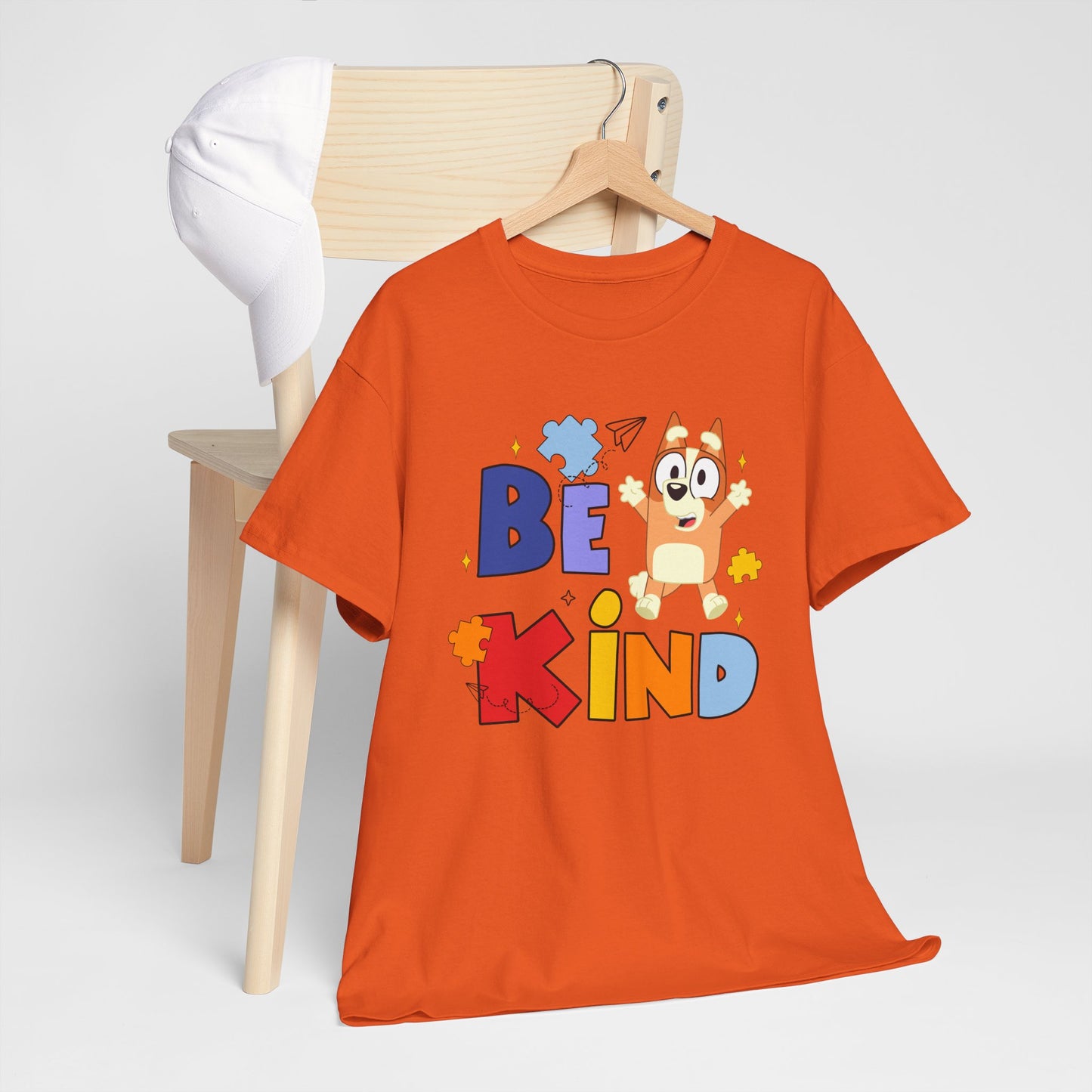 Be Kind Kids T-Shirt — Cute Cartoon Dog Positive Message Tee