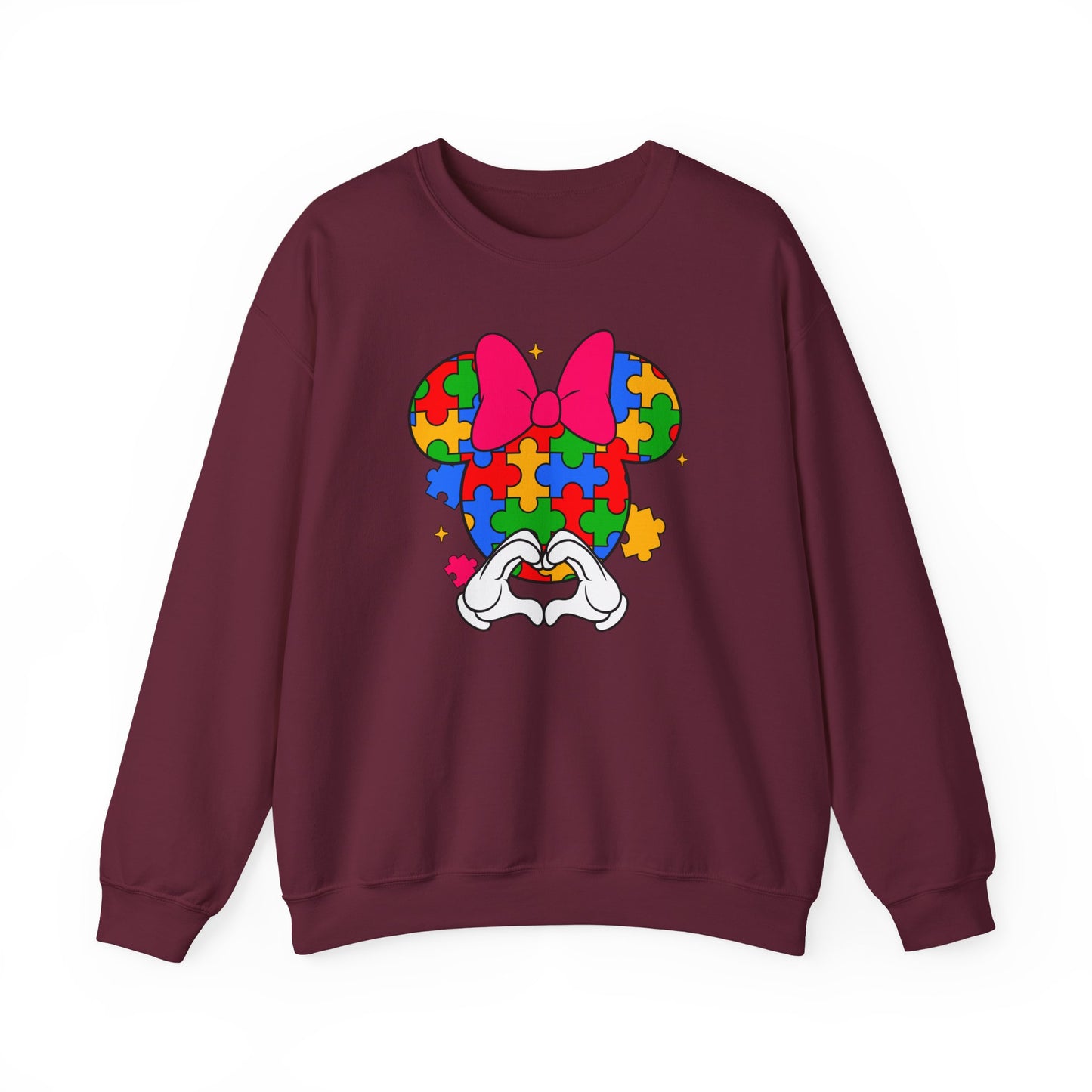 Autism Puzzle Minnie Crewneck Sweatshirt