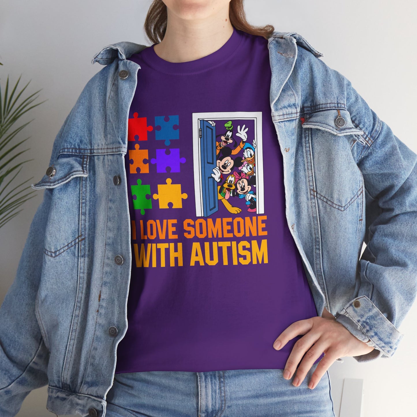 Autism Awareness T-Shirt – "I Love Someone With Autism" Puzzle Heart Tee