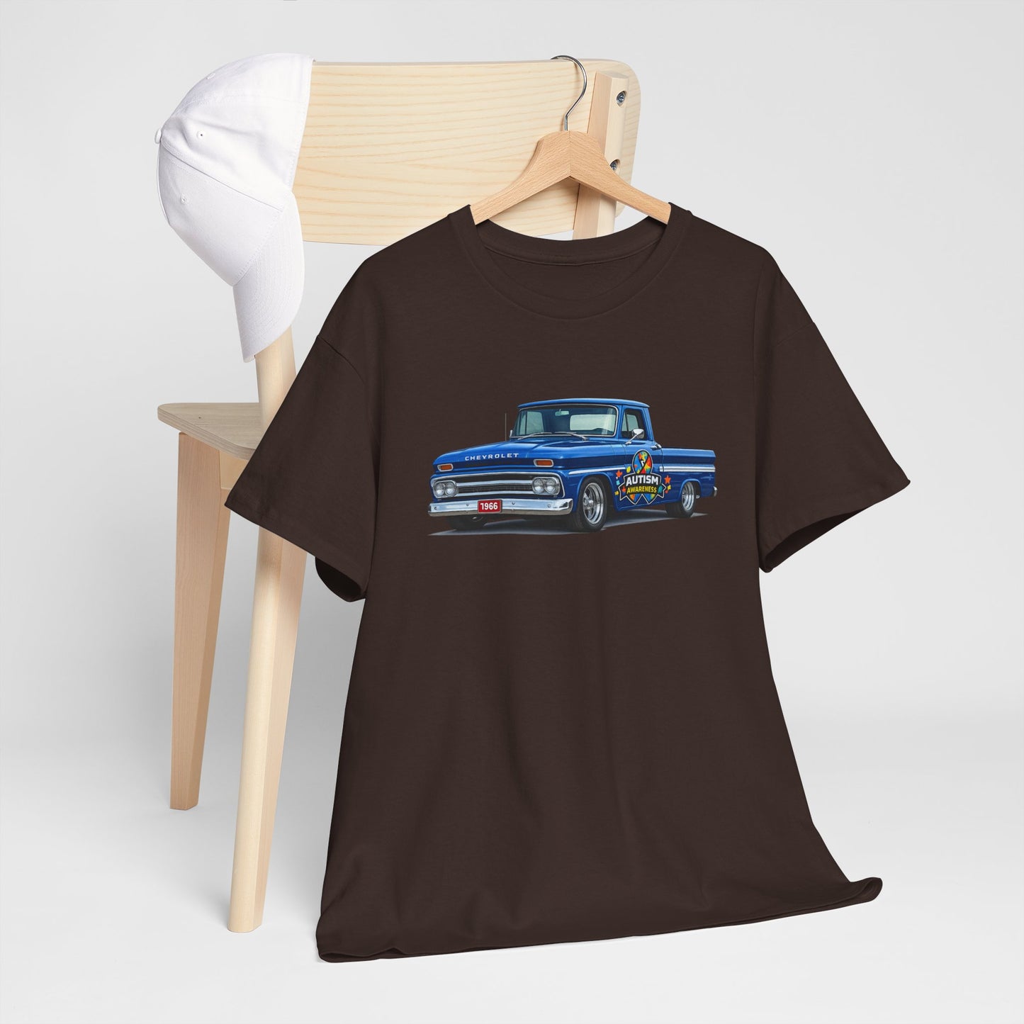 Classic Blue Pickup Truck T‑Shirt — Vintage Chevy C10 Graphic Tee
