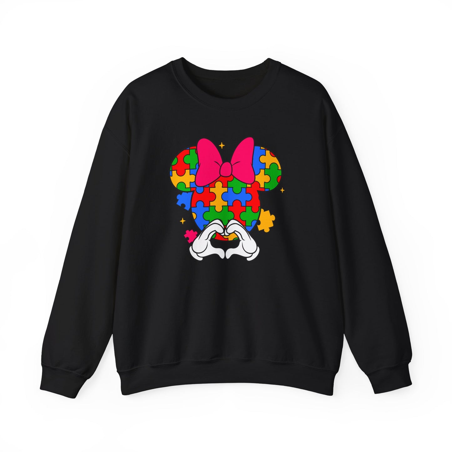 Autism Puzzle Minnie Crewneck Sweatshirt