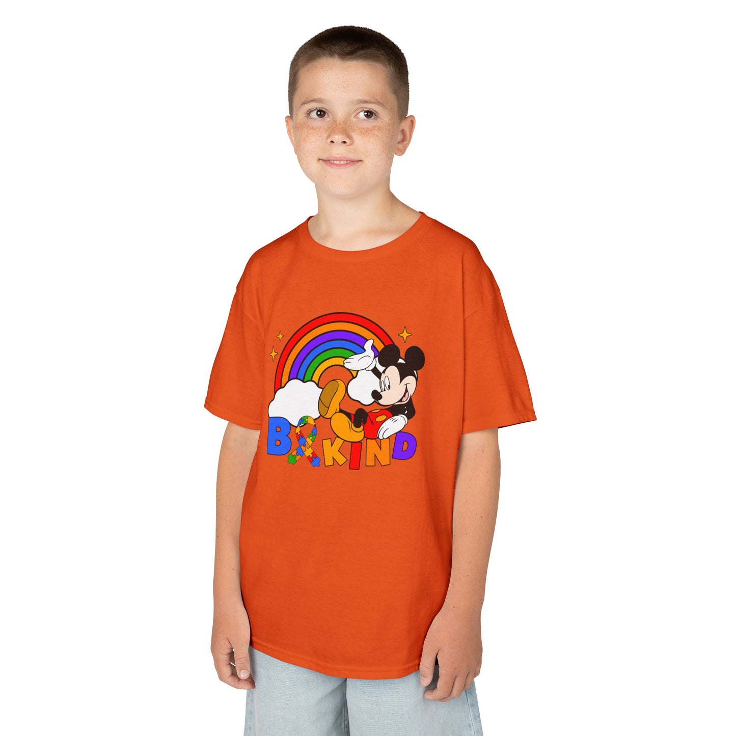 Kids Tee — Be Kind Rainbow Character Design