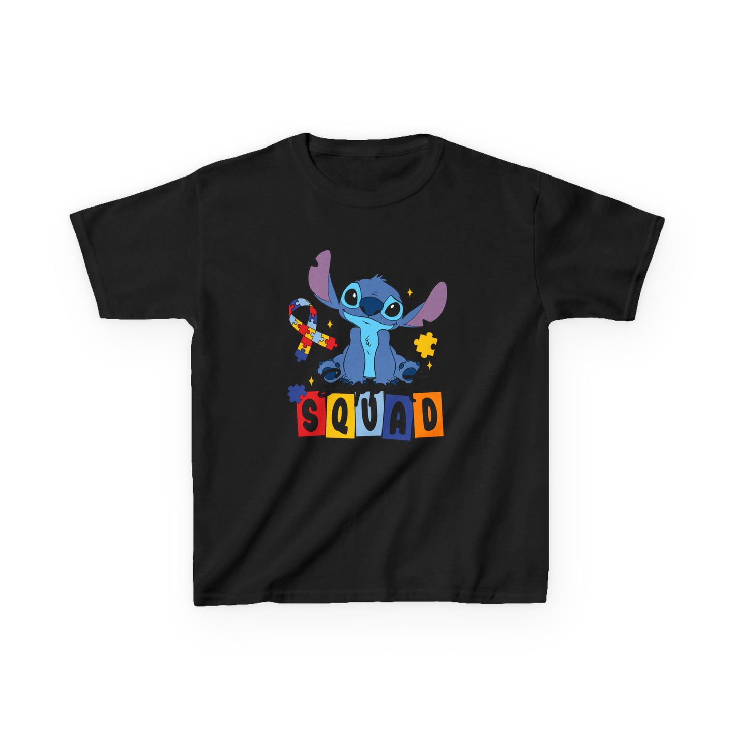 Kids Tee — Cute Stitch 'Squad' Graphic Shirt for Disney Fans