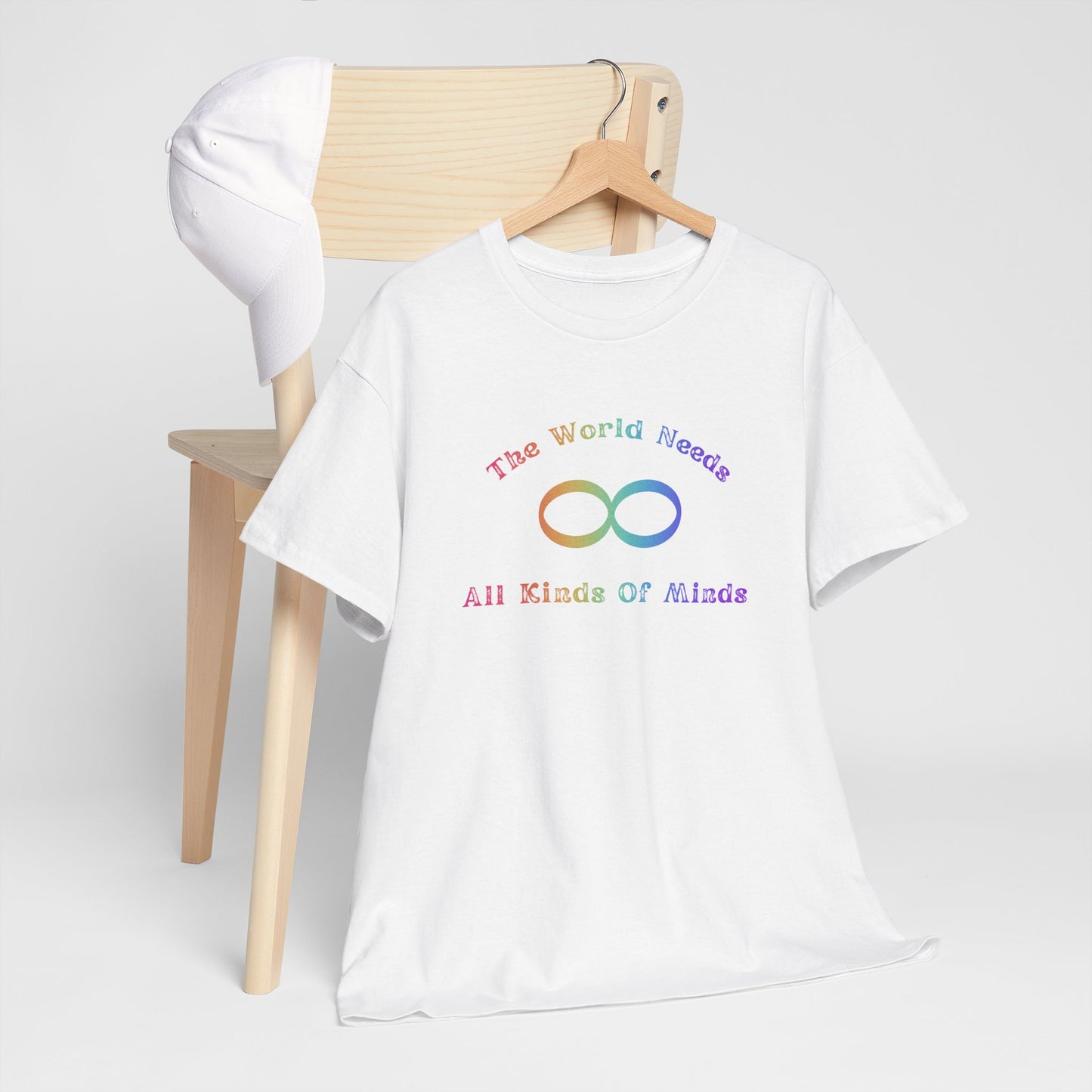 Inclusive Message Unisex Tee - 'The World Needs All Kinds of Minds'