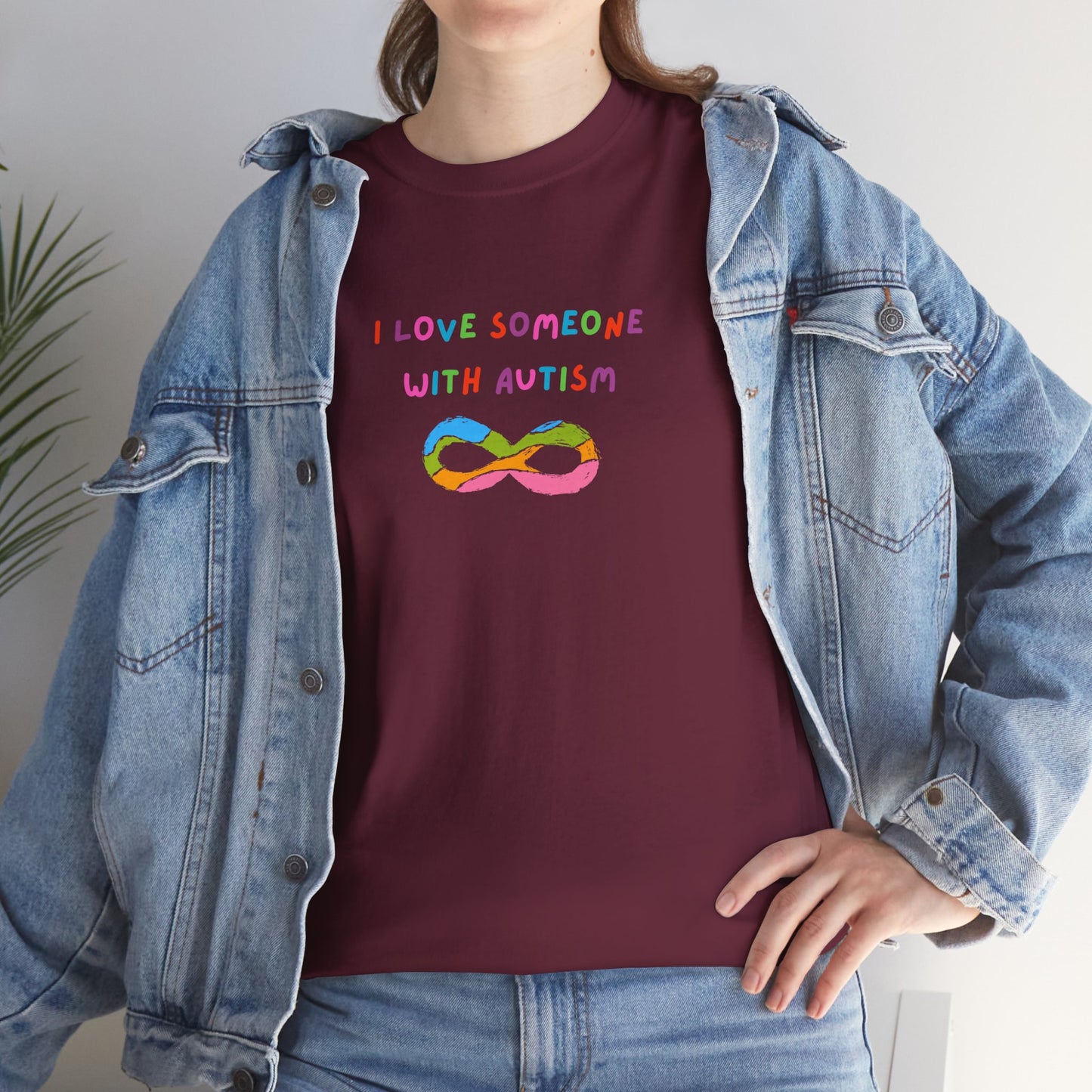 I Love Someone with Autism Unisex Heavy Cotton Tee