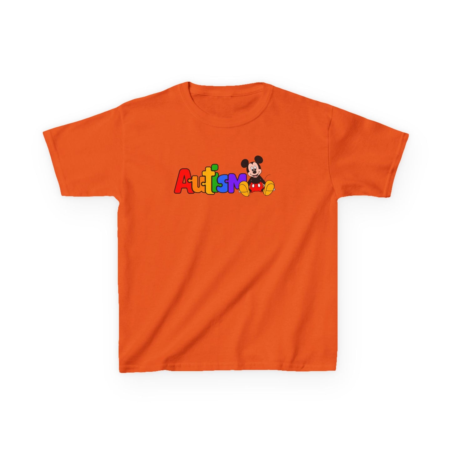 Kids T-Shirt — Colorful 'Autism' Rainbow Design