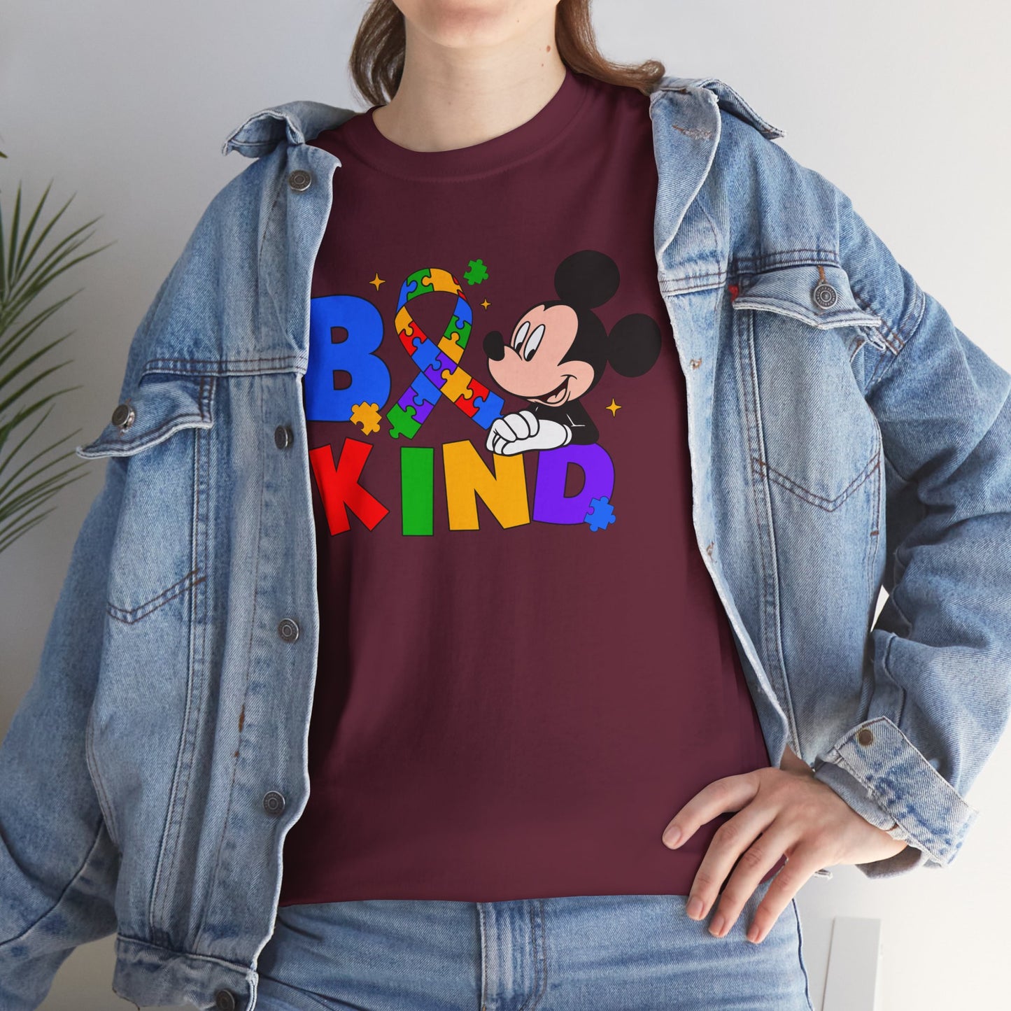 Be Kind Kids T‑Shirt — Colorful Ribbon & Character Graphic