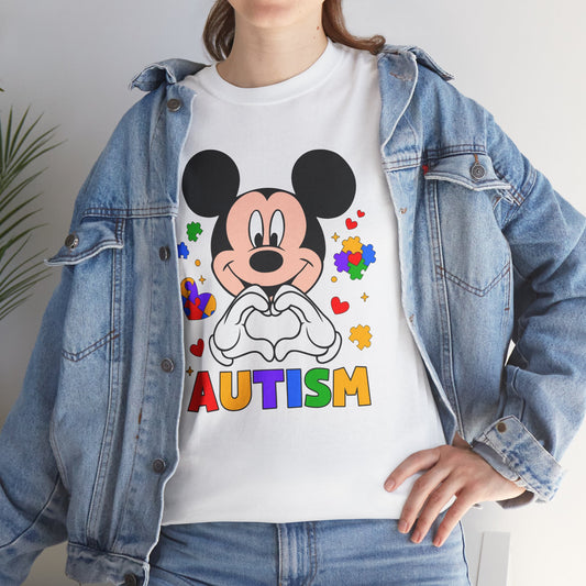 Autism Awareness T-Shirt — Colorful Puzzle Heart Design
