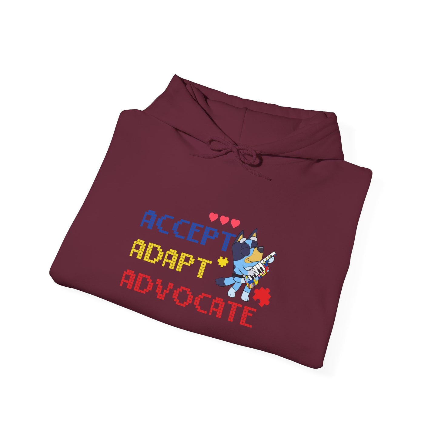 Adopt Advocate Hoodie — "Accept Adapt Advocate" Rescue Dog Paw Print Sweatshirt