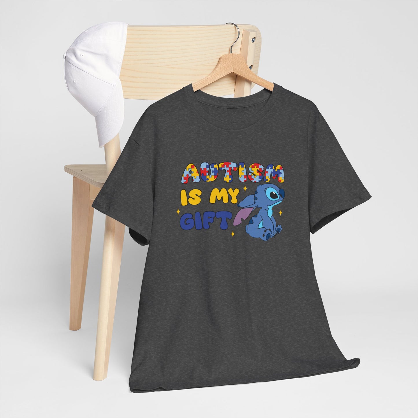 Autism Is My Gift T-Shirt — Colorful Puzzle Heart Design