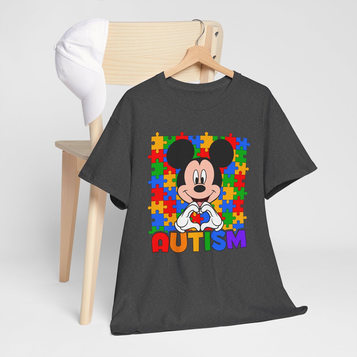 Autism Awareness T-Shirt — Colorful Puzzle Heart Design