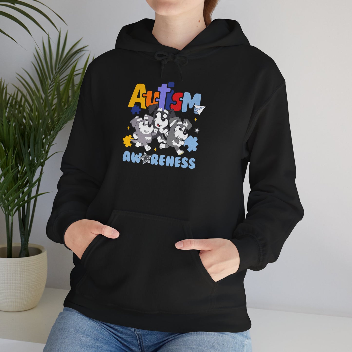 Autism Awareness Hoodie — Puzzle Heart Design