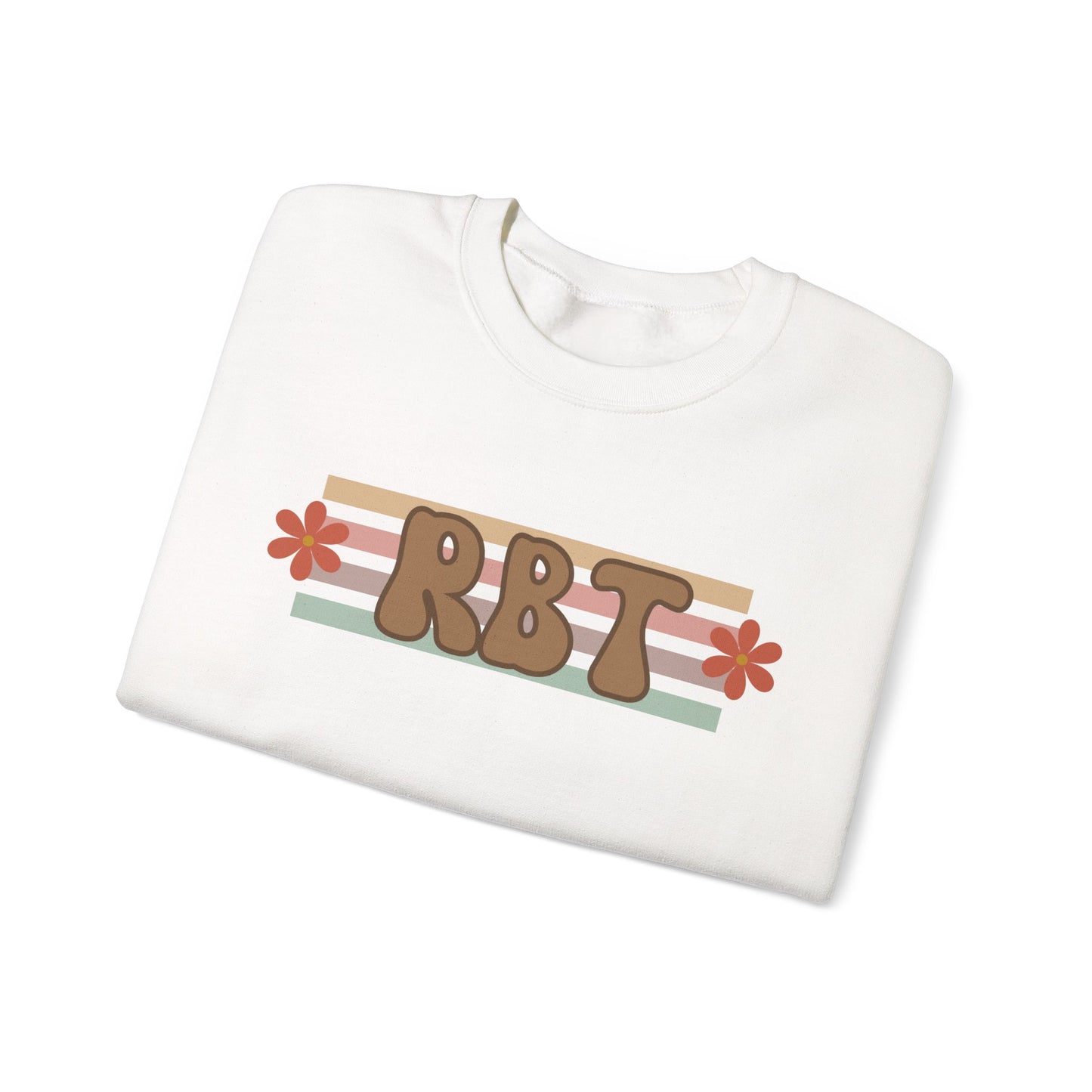 Retro RBT Floral Stripe Crewneck Sweatshirt
