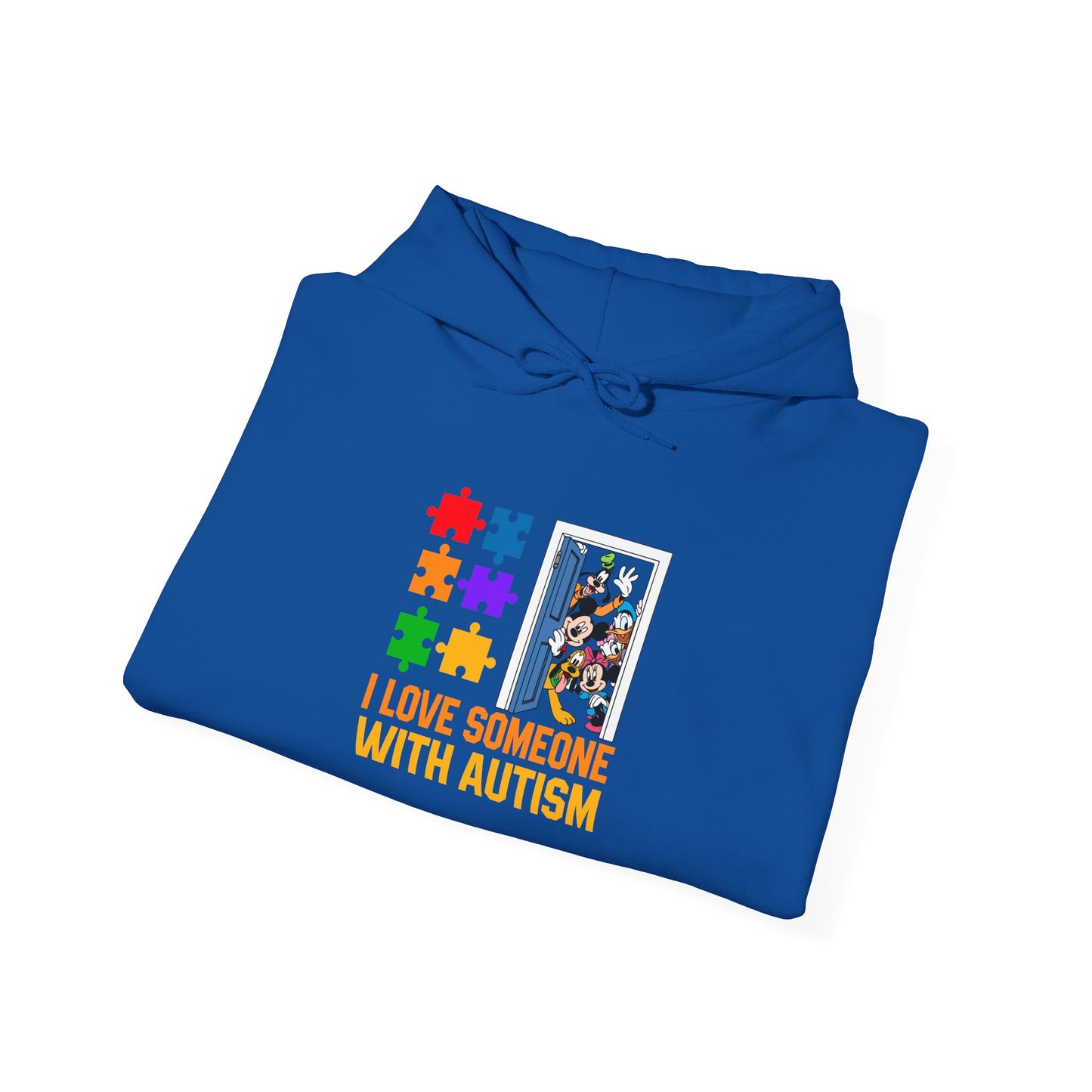 I Love Someone With Autism Hoodie — Puzzle Heart Awareness Sweatshirt
