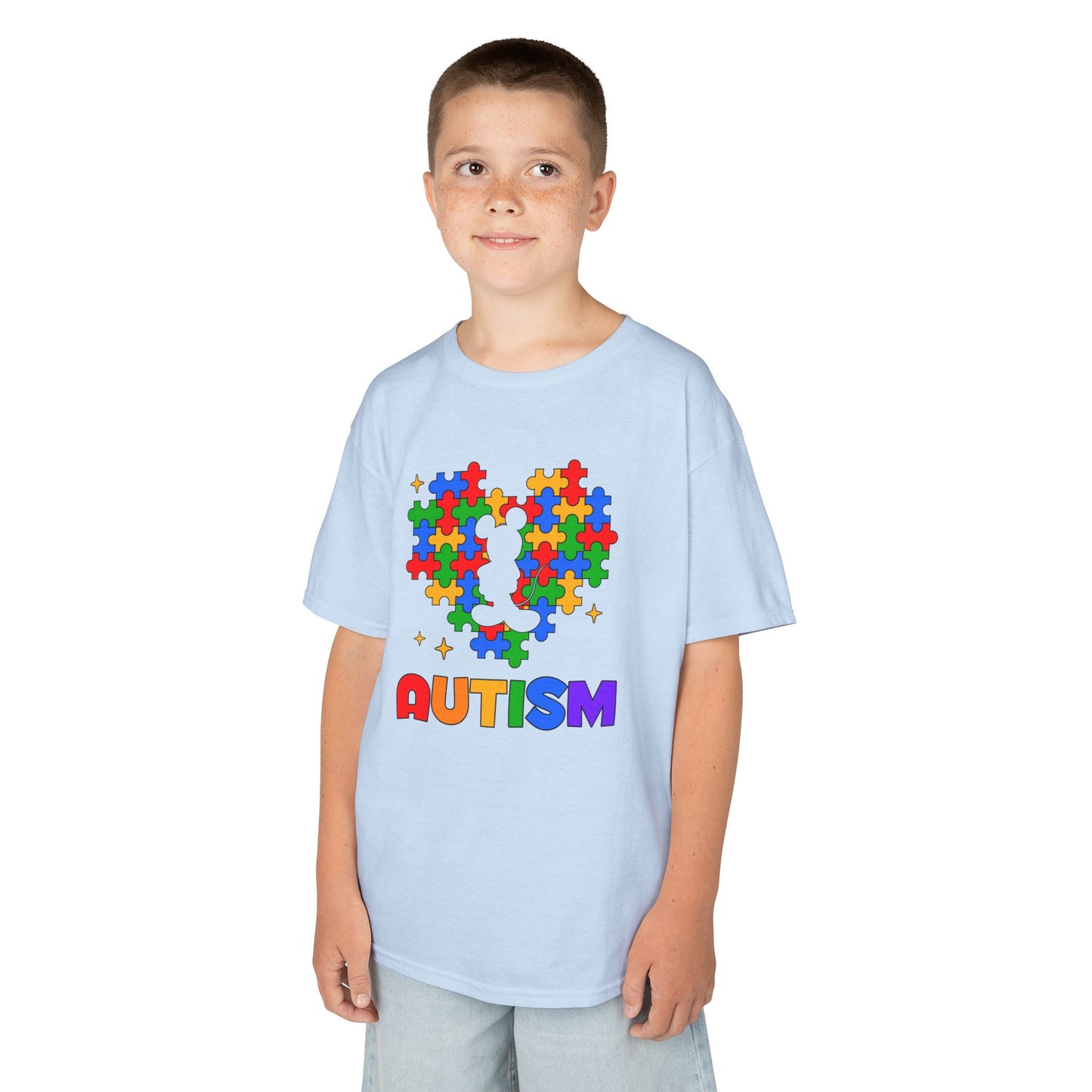Kids Autism Puzzle-Heart T-Shirt — Colorful Awareness Tee