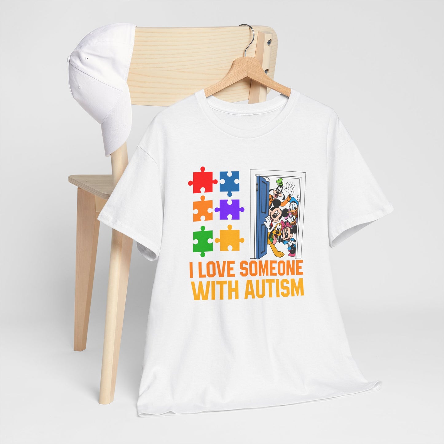 Autism Awareness T-Shirt – "I Love Someone With Autism" Puzzle Heart Tee