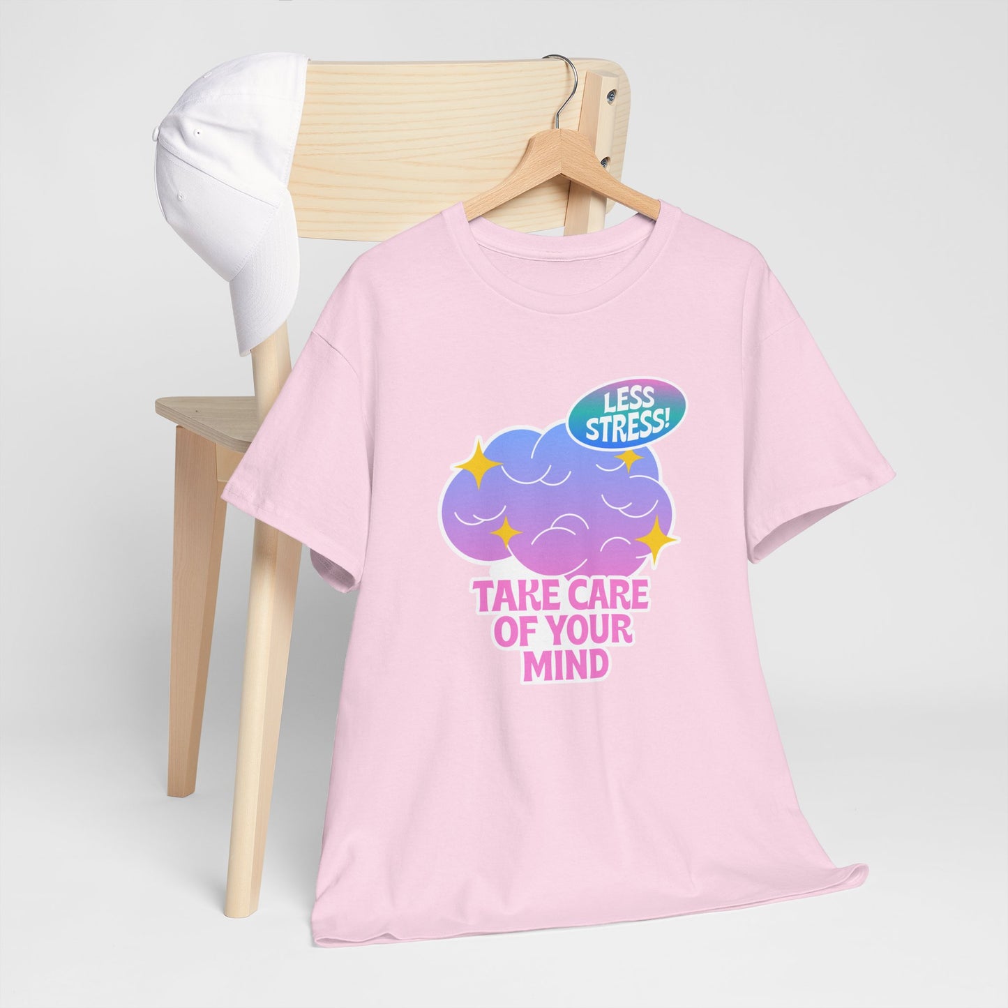 Stress Relief Unisex Cotton Tee - Take Care of Your Mind