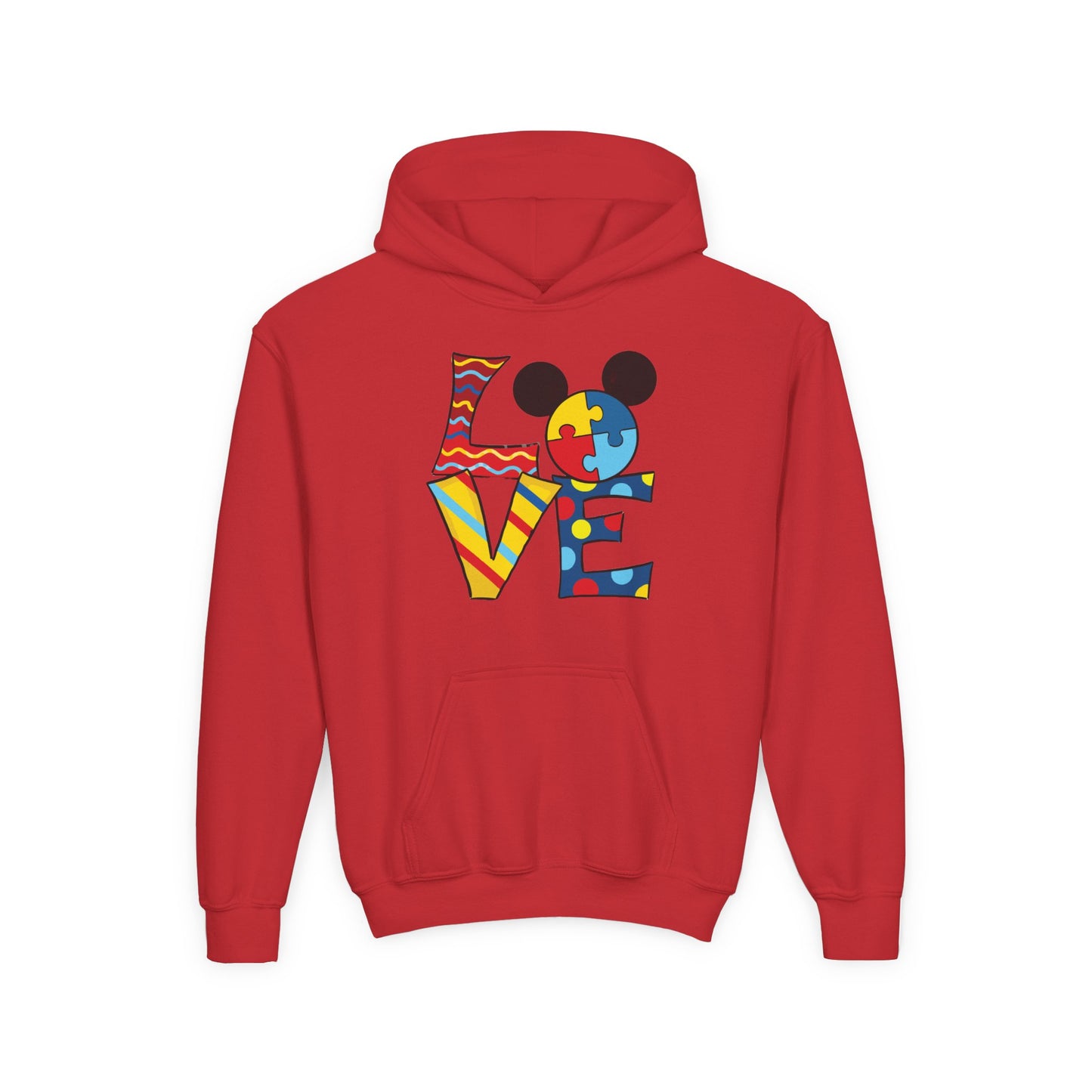 Colorful Puzzle Love Youth Hoodie