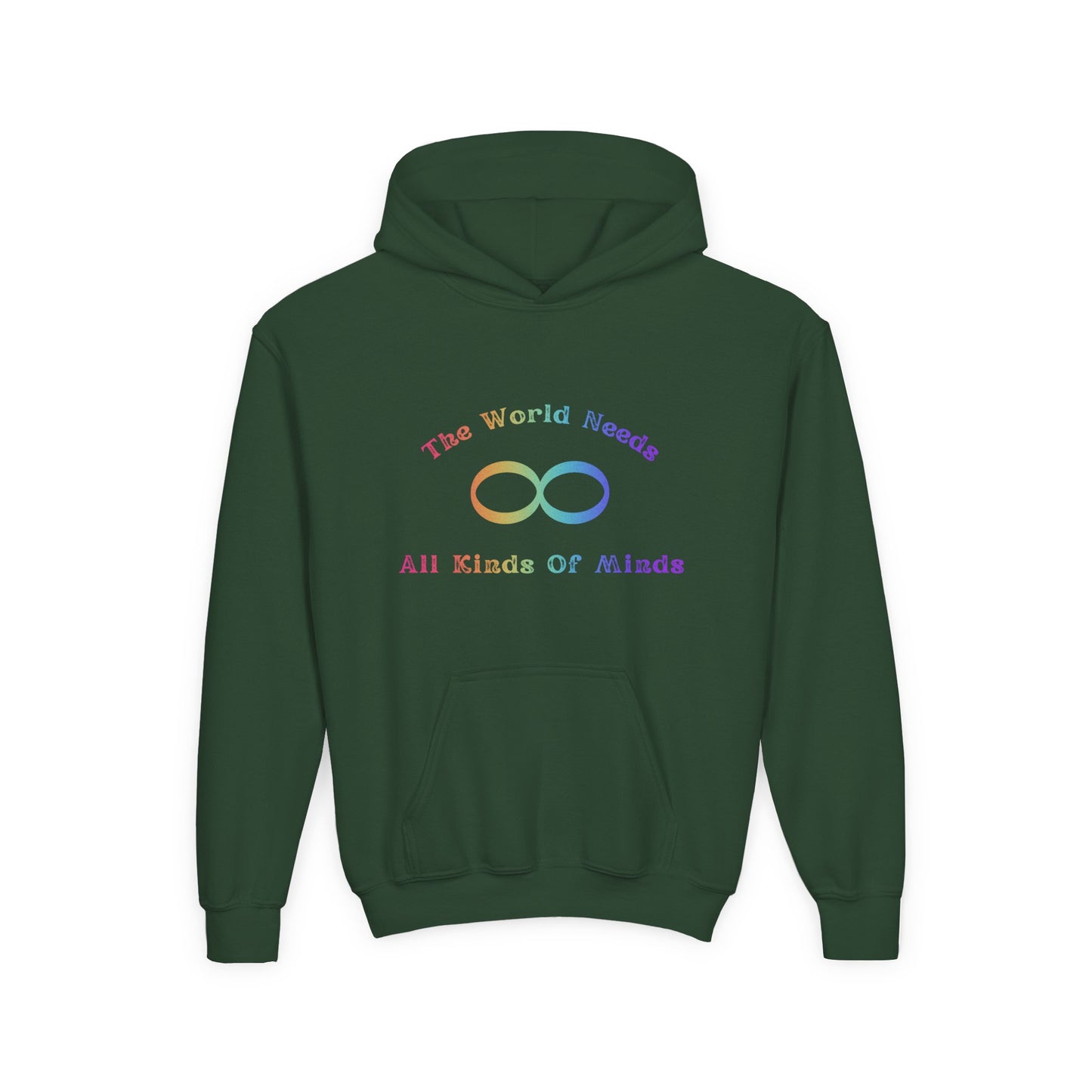 Inclusive Minds Youth Hoodie - The World Needs All Kinds of Minds