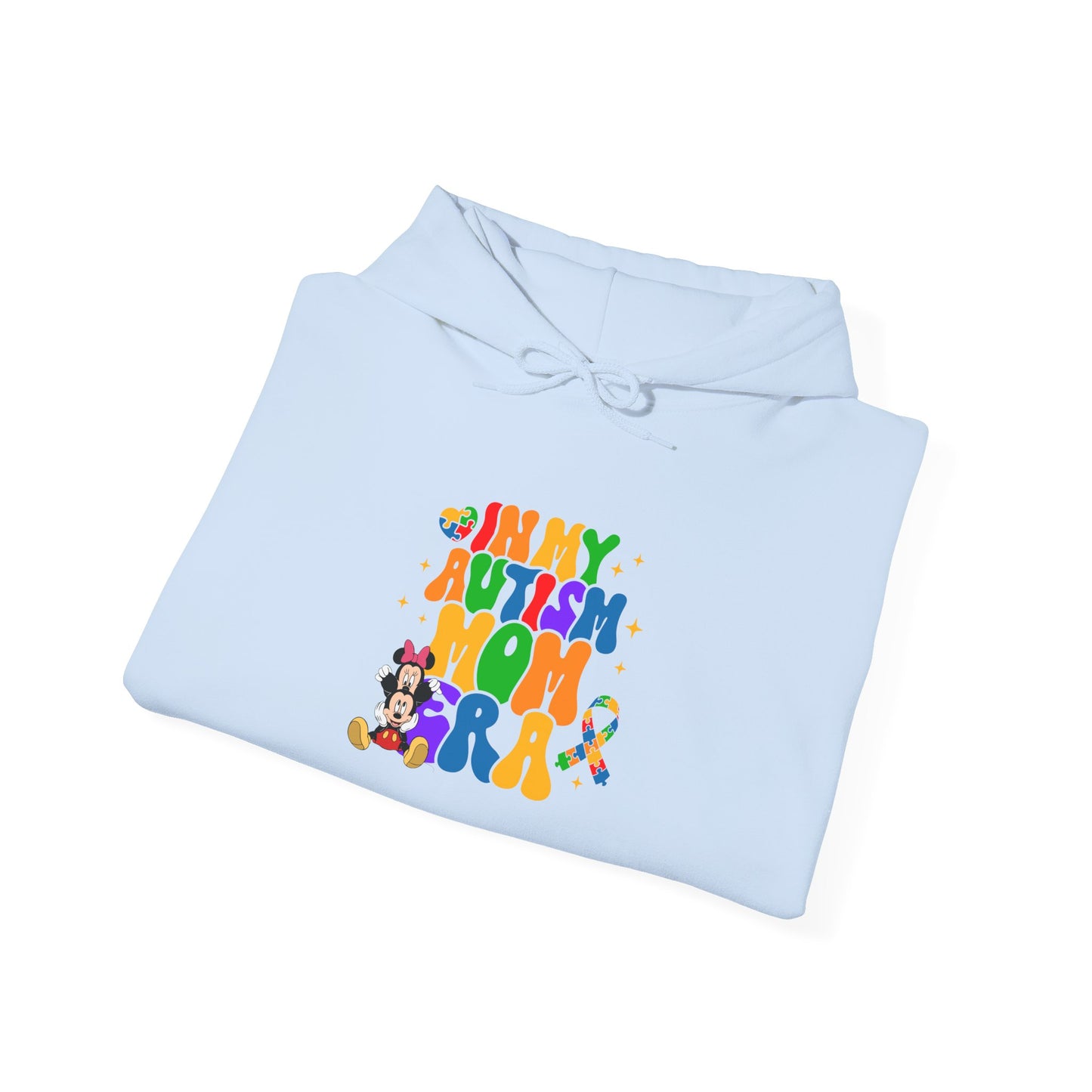 Autism Mom Hoodie — Colorful Puzzle Heart Design (Autism Awareness)