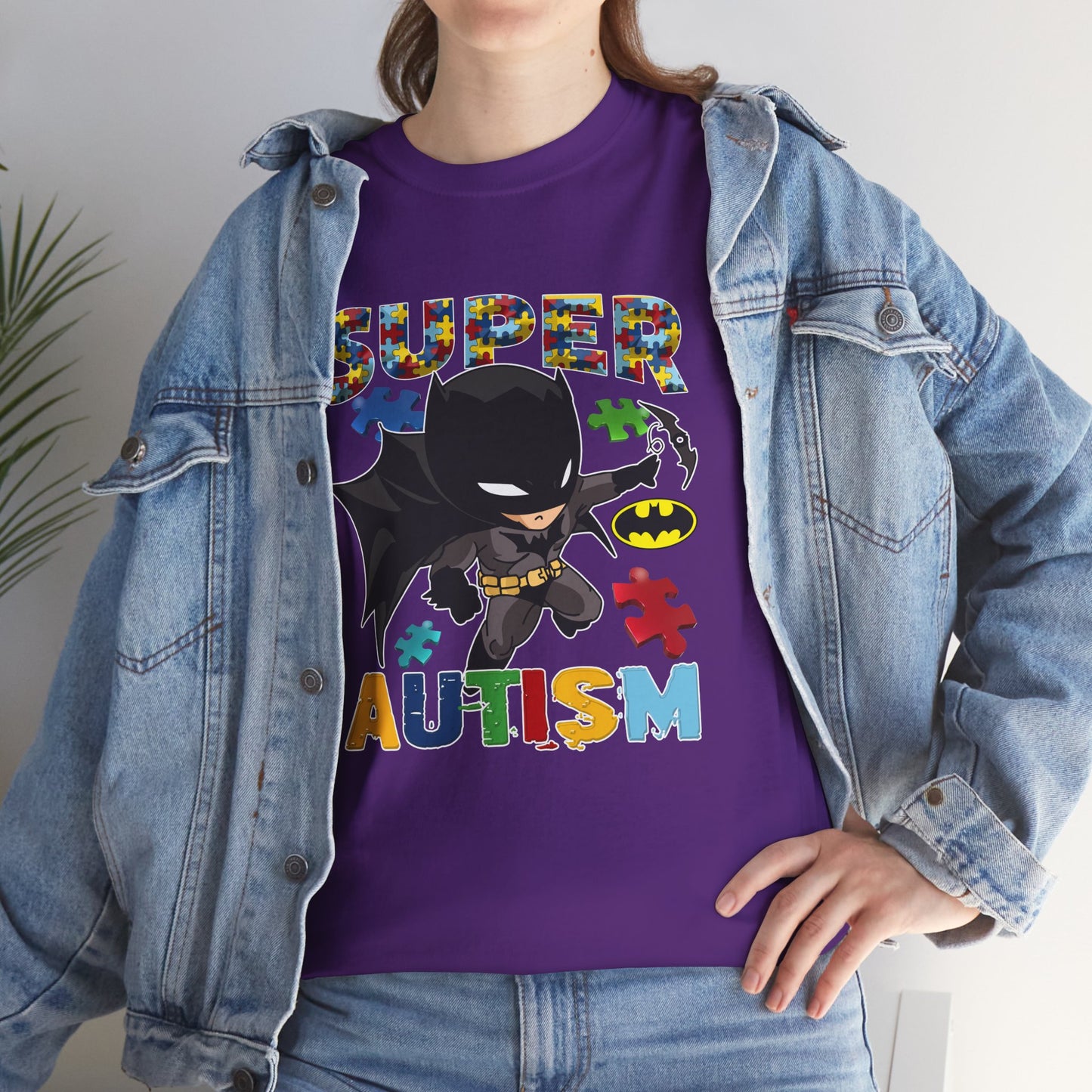 Super Autism T-Shirt — Kids' Puzzle-Heart Hero Tee for Autism Awareness