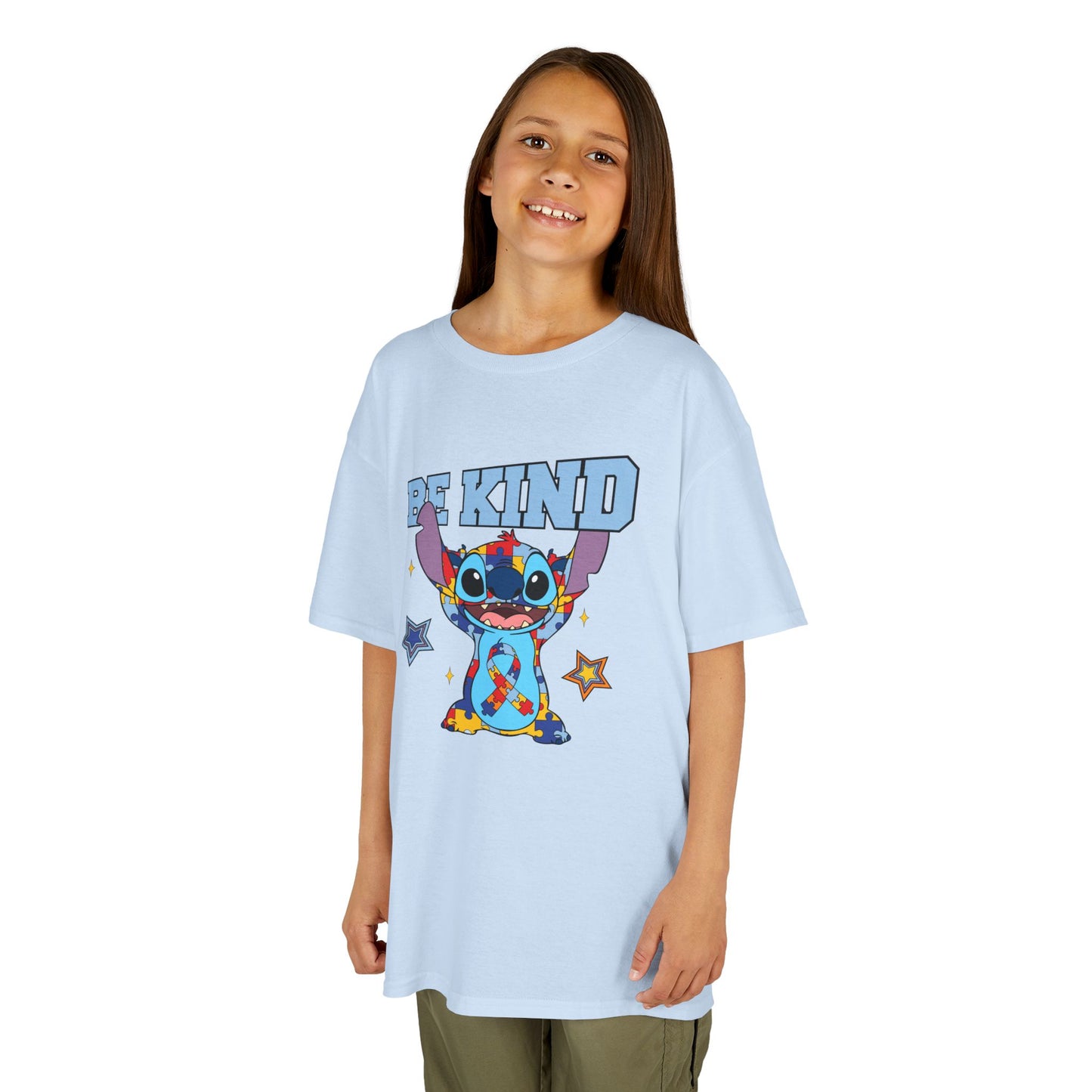 Kids Tee — Cute 'Be Kind' Cartoon Alien Graphic Shirt