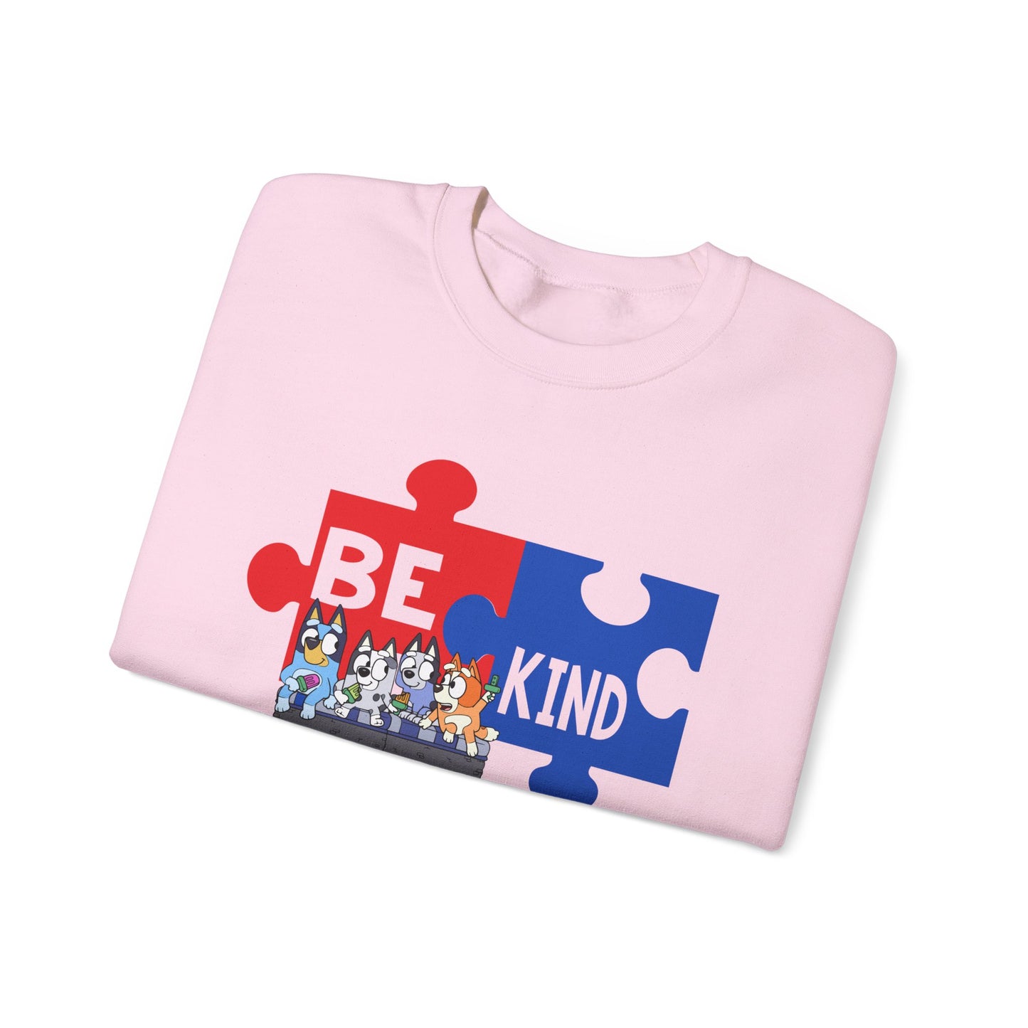 Be Kind Puzzle Sweatshirt — Inspirational Autism Awareness Crewneck